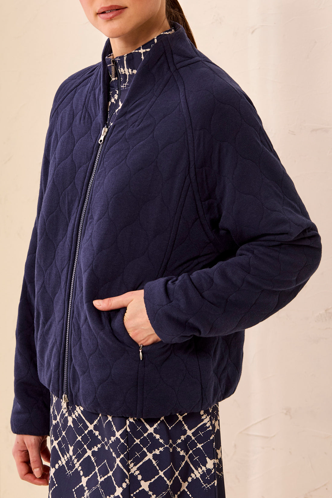 Quilted Zip Front Jacket