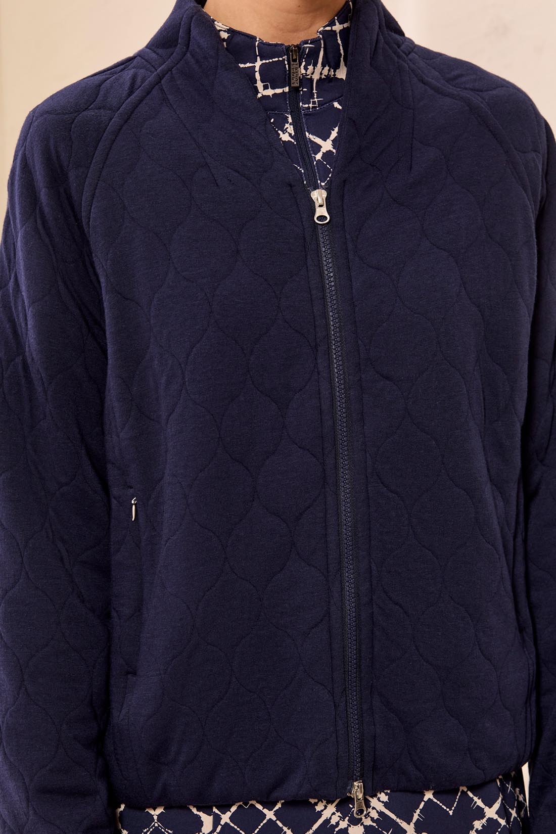 Quilted Zip Front Jacket