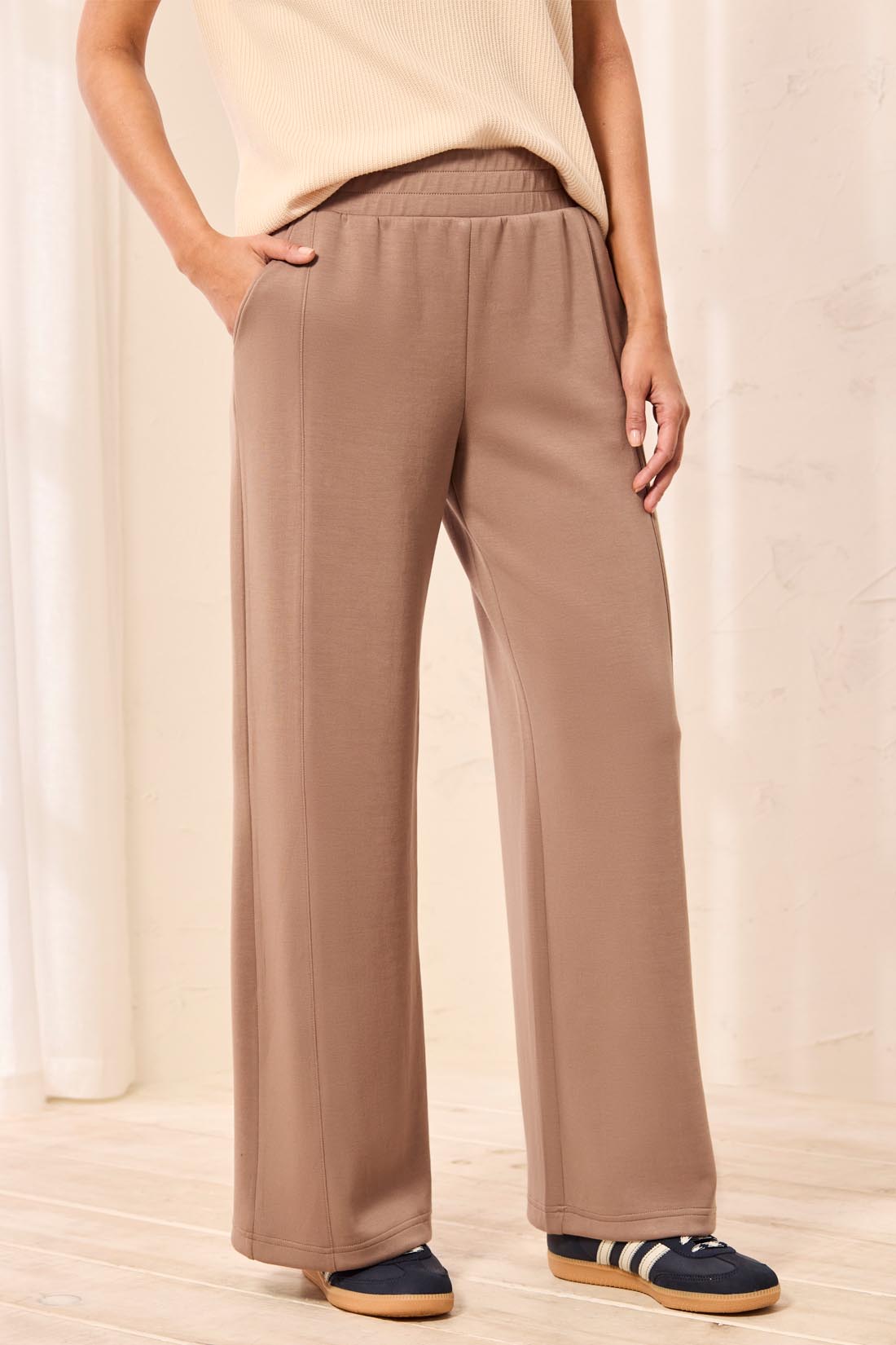 Straight Leg Double Knit Pant