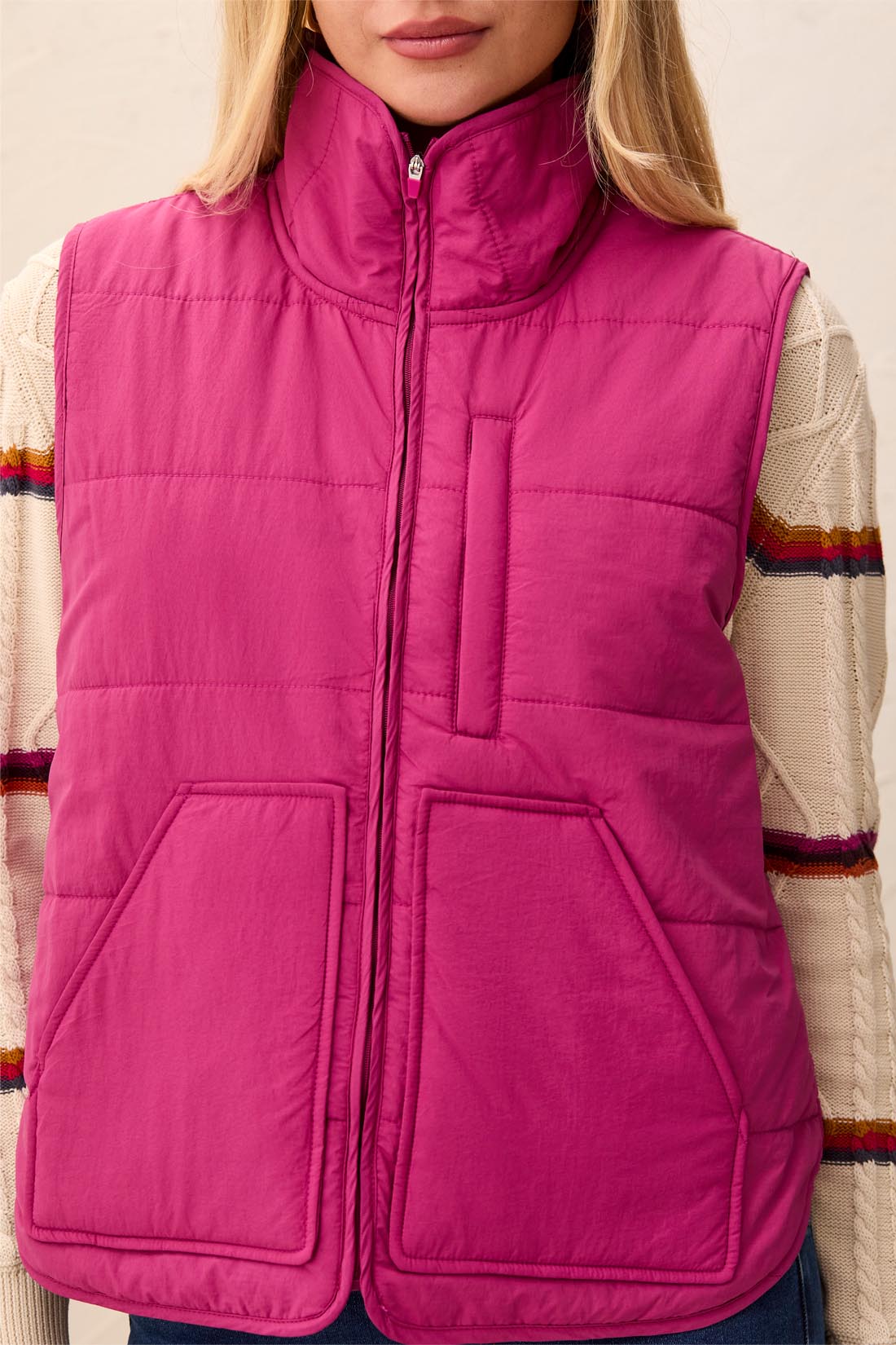 Zip Front Packable Vest