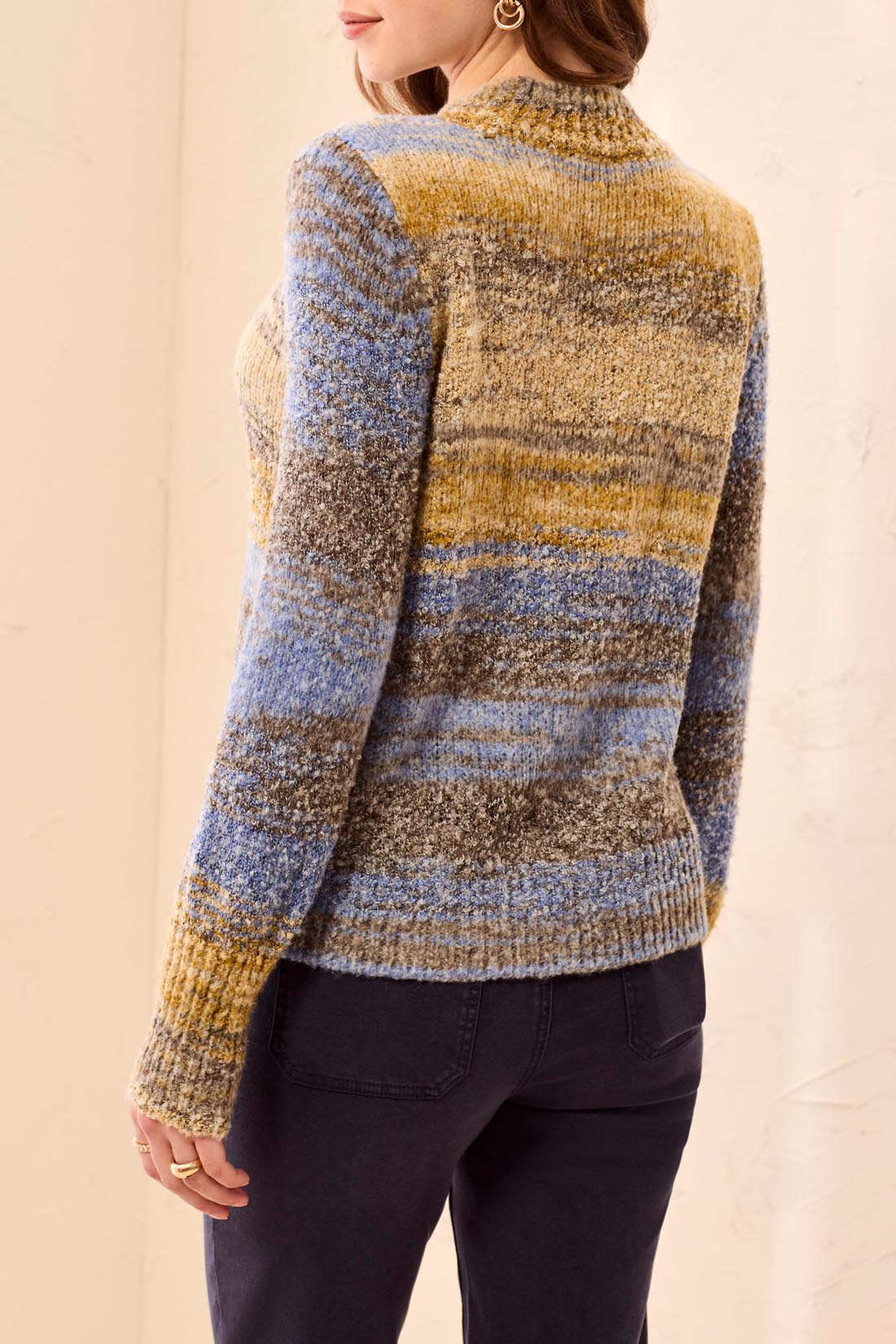 Stripe Ombre Boucle Sweater