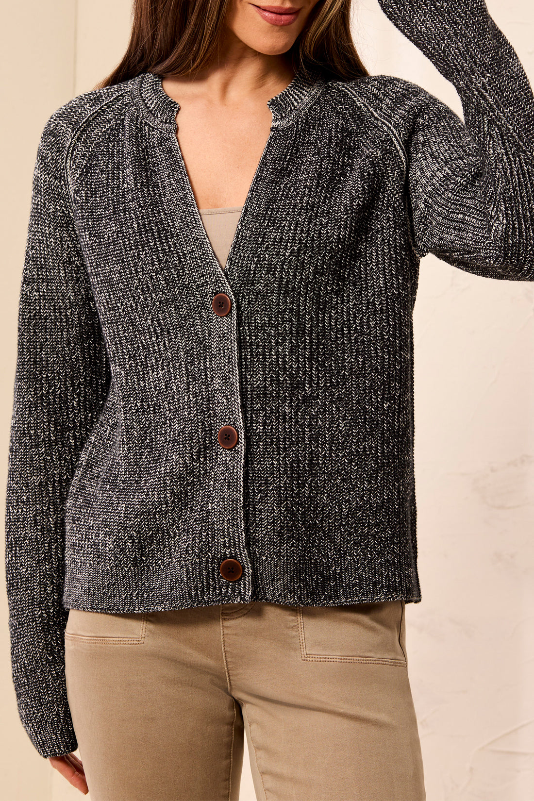Shaker Knit Cotton Cardigan