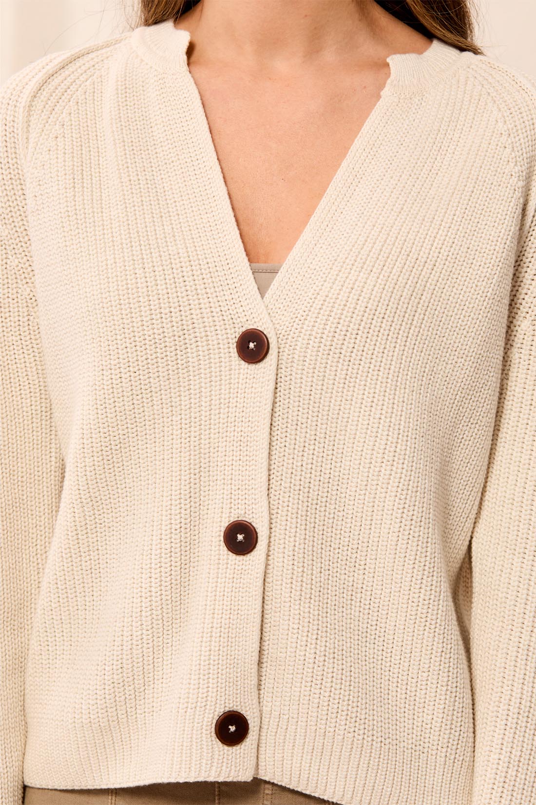 Shaker Knit Cotton Cardigan