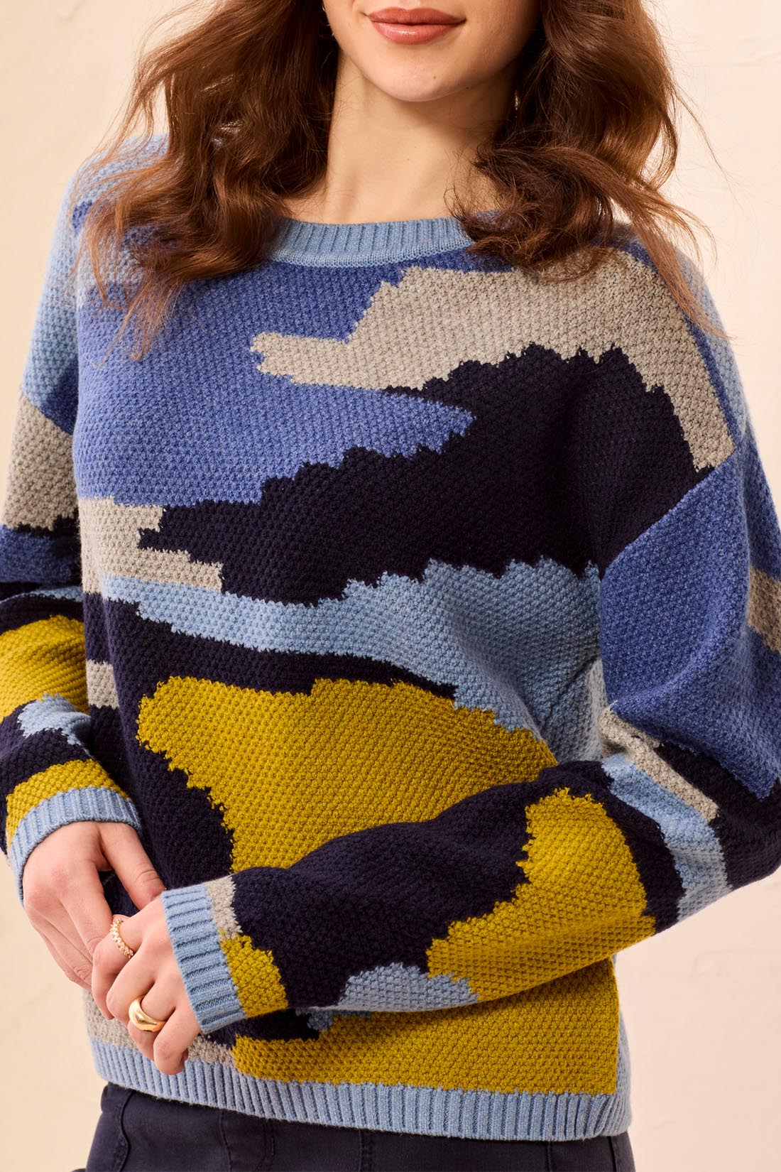 Abstract Print Sweater