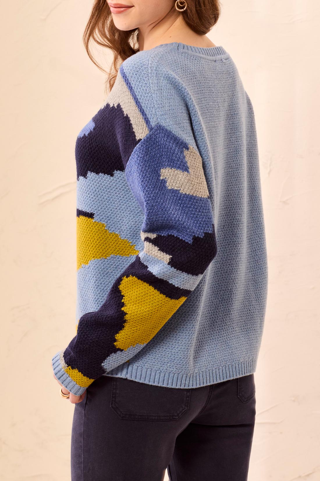 Abstract Print Sweater