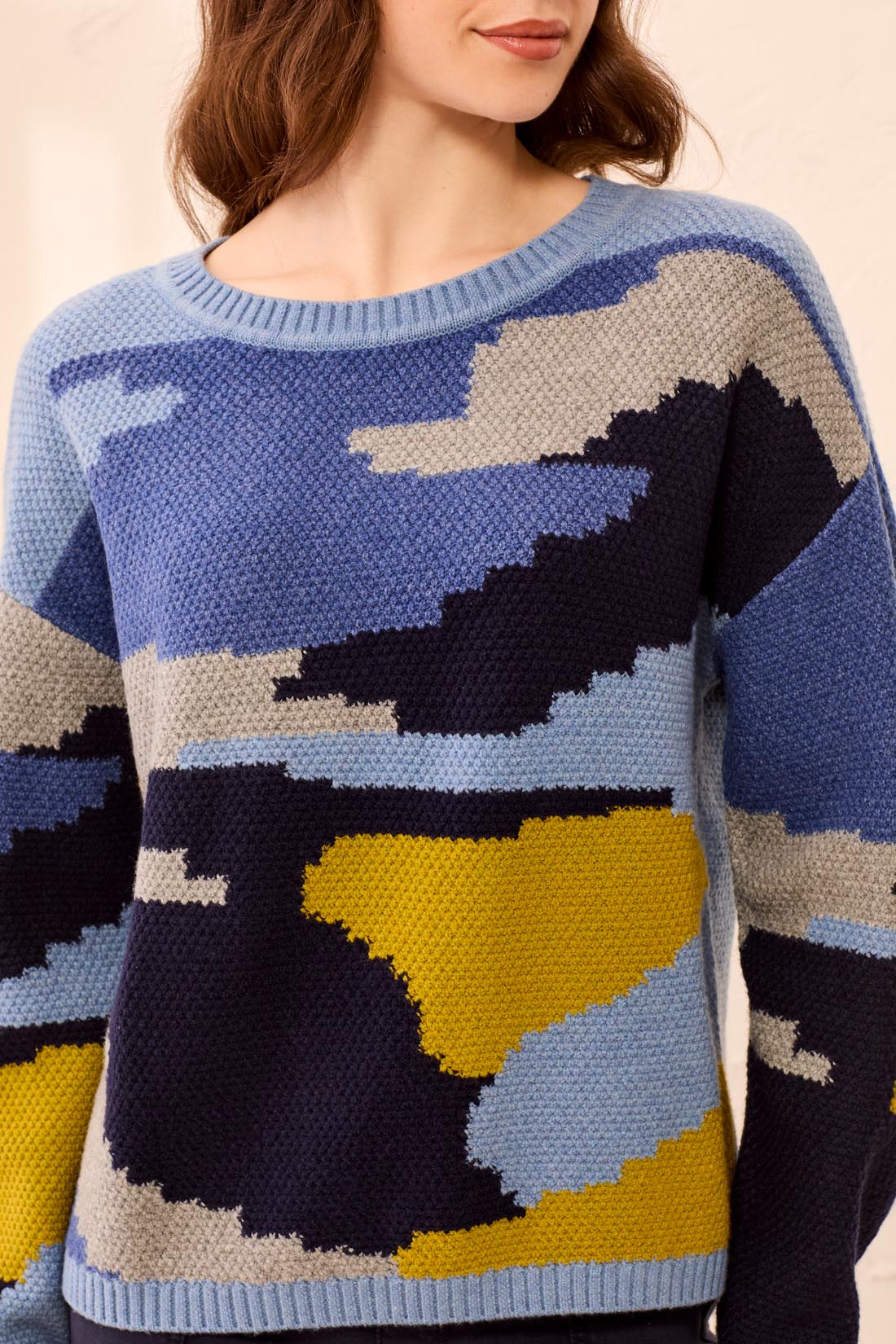 Abstract Print Sweater