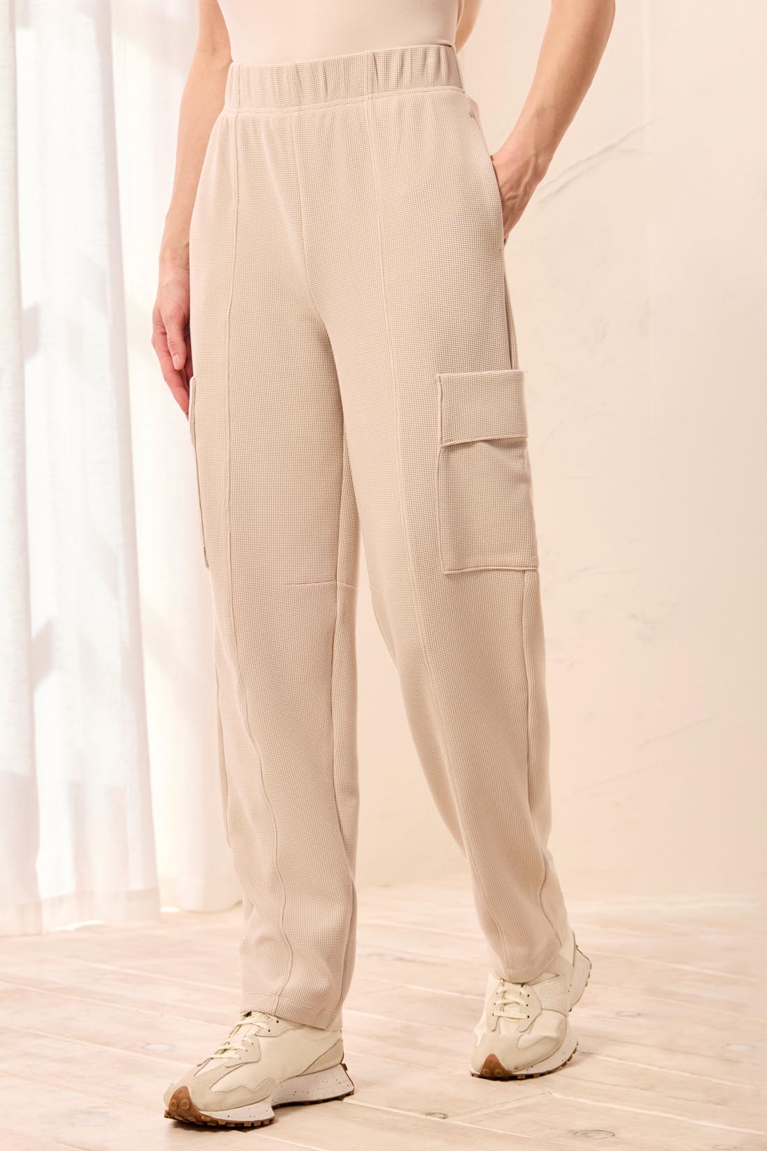 Waffle Knit Cargo Pocket Pant