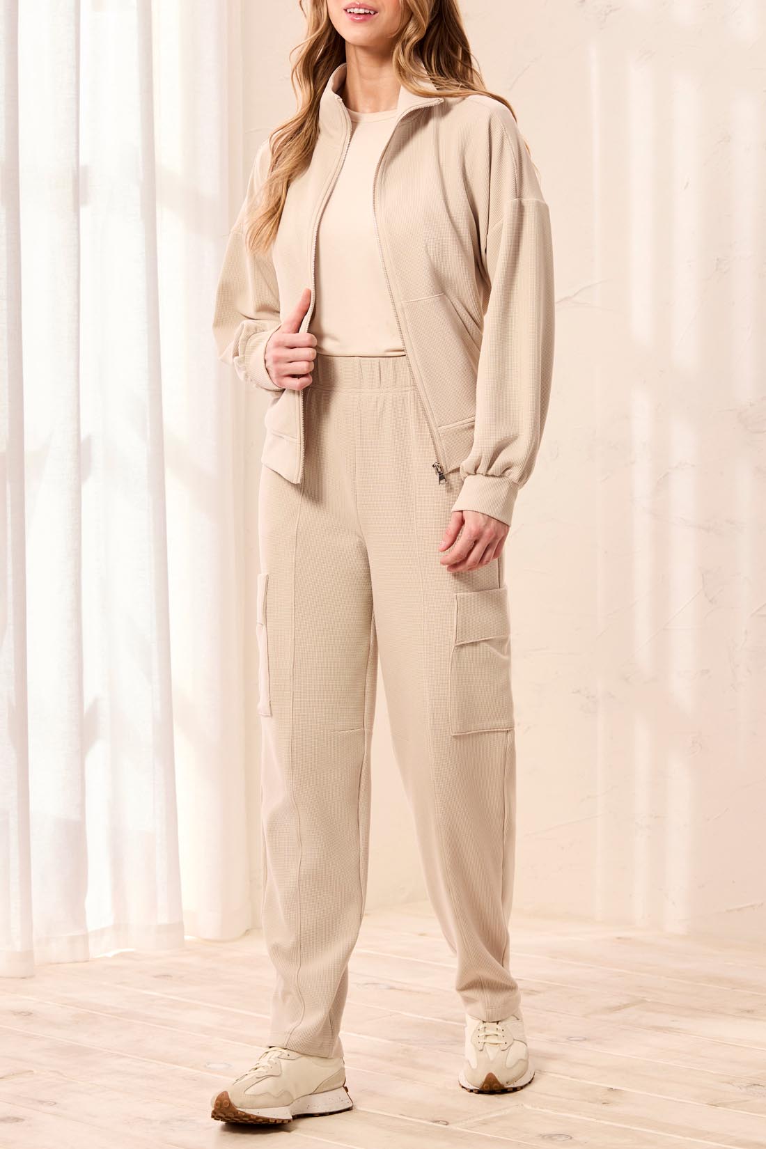 Waffle Knit Cargo Pocket Pant