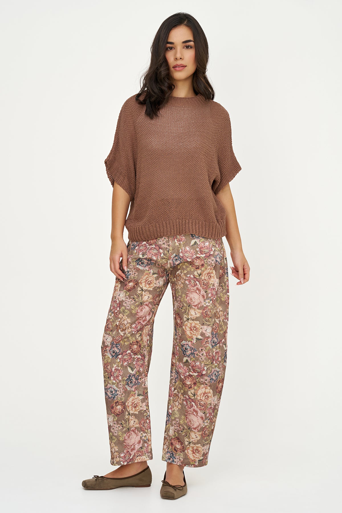 Moss Stitch Crew Neck Sweater