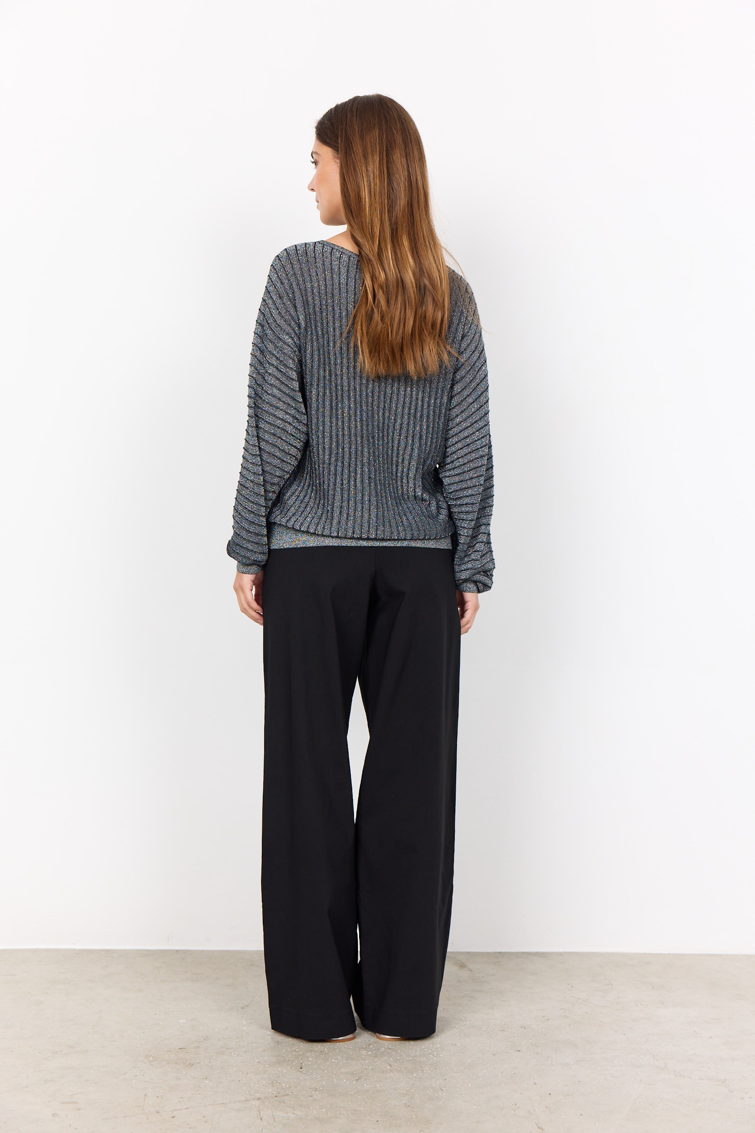 Lurex Rib Knit Pullover