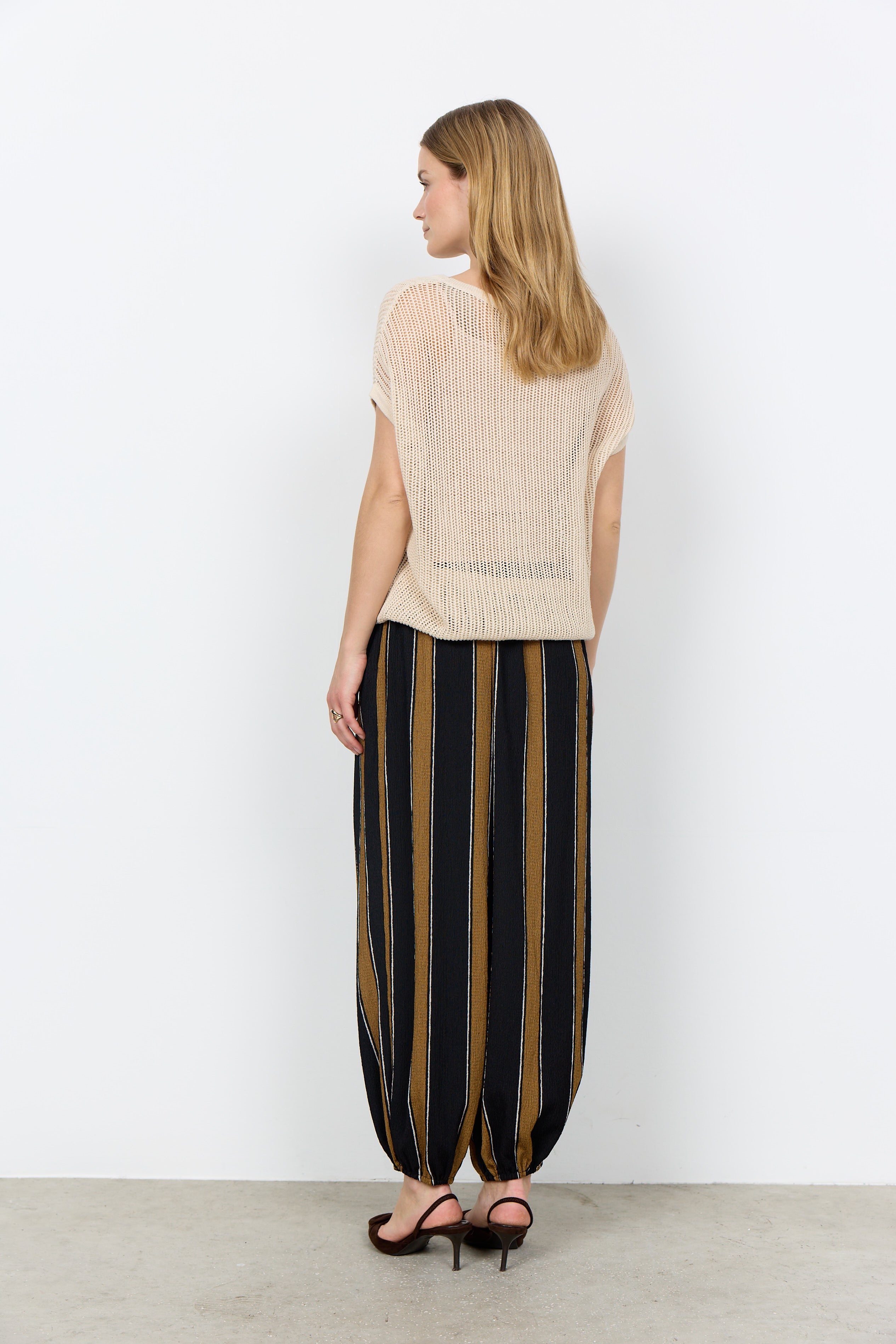 Crochet Cotton & Linen Drawstring Top