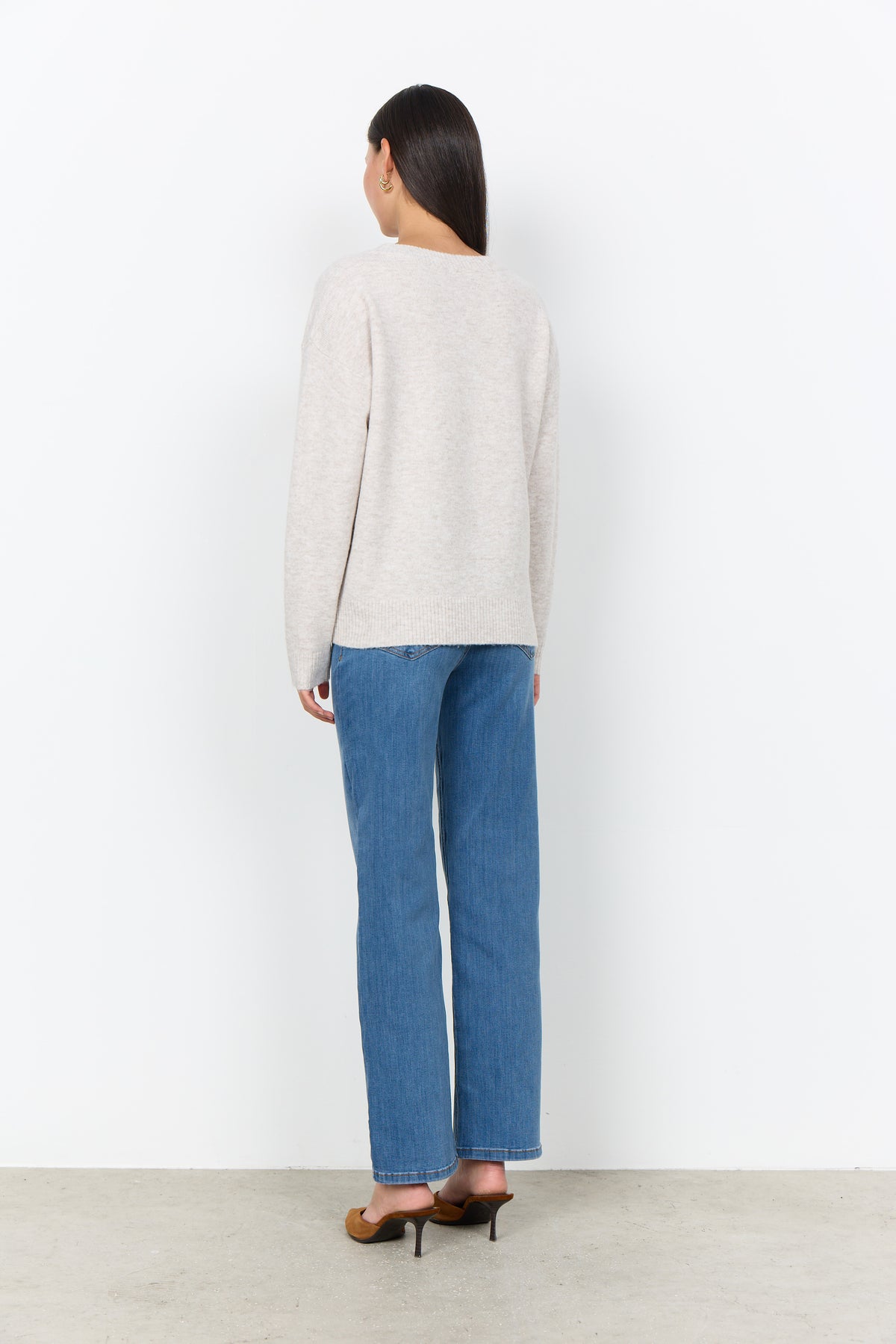 V-neck Melange Sweater