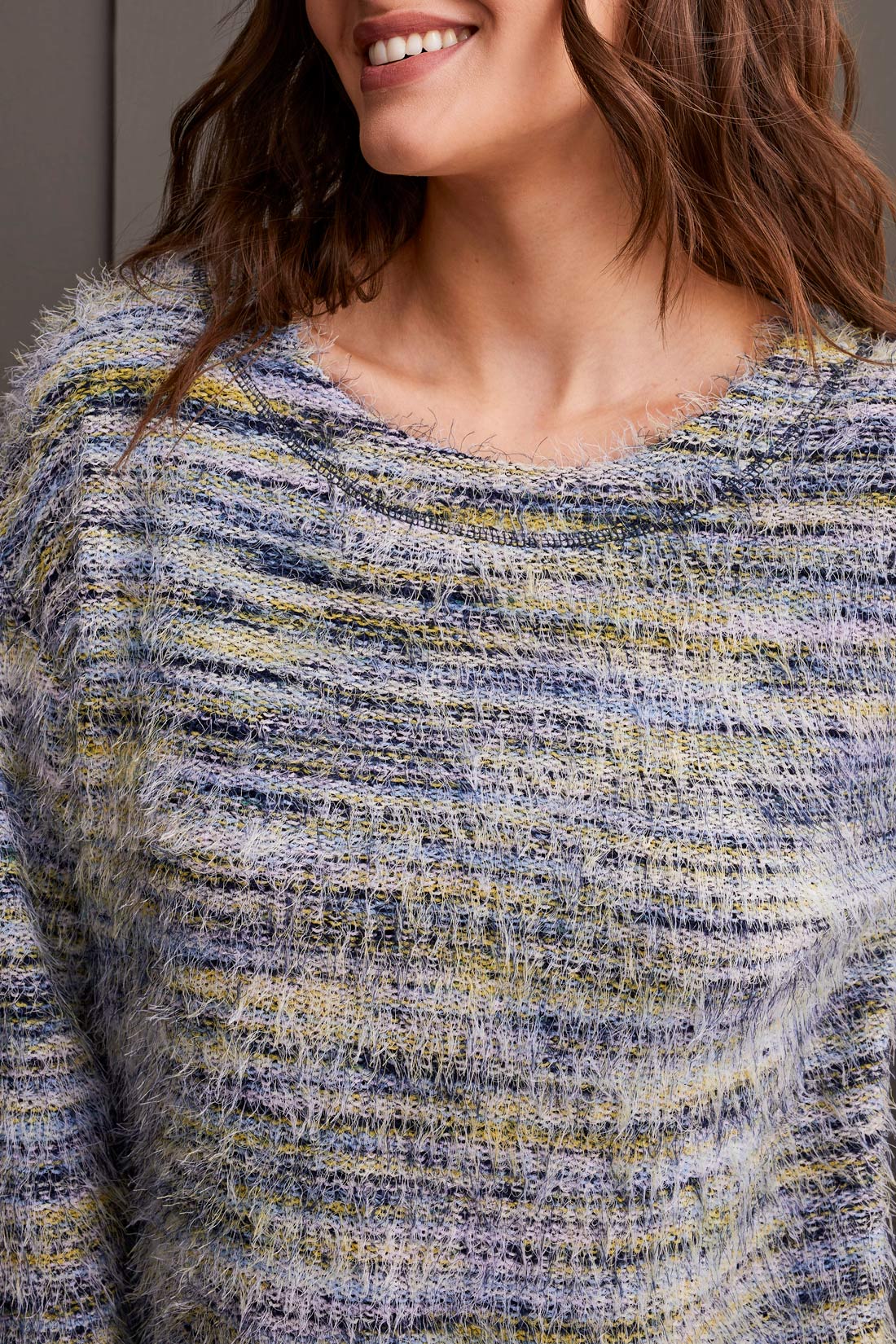 Eyelash Stripe Pullover