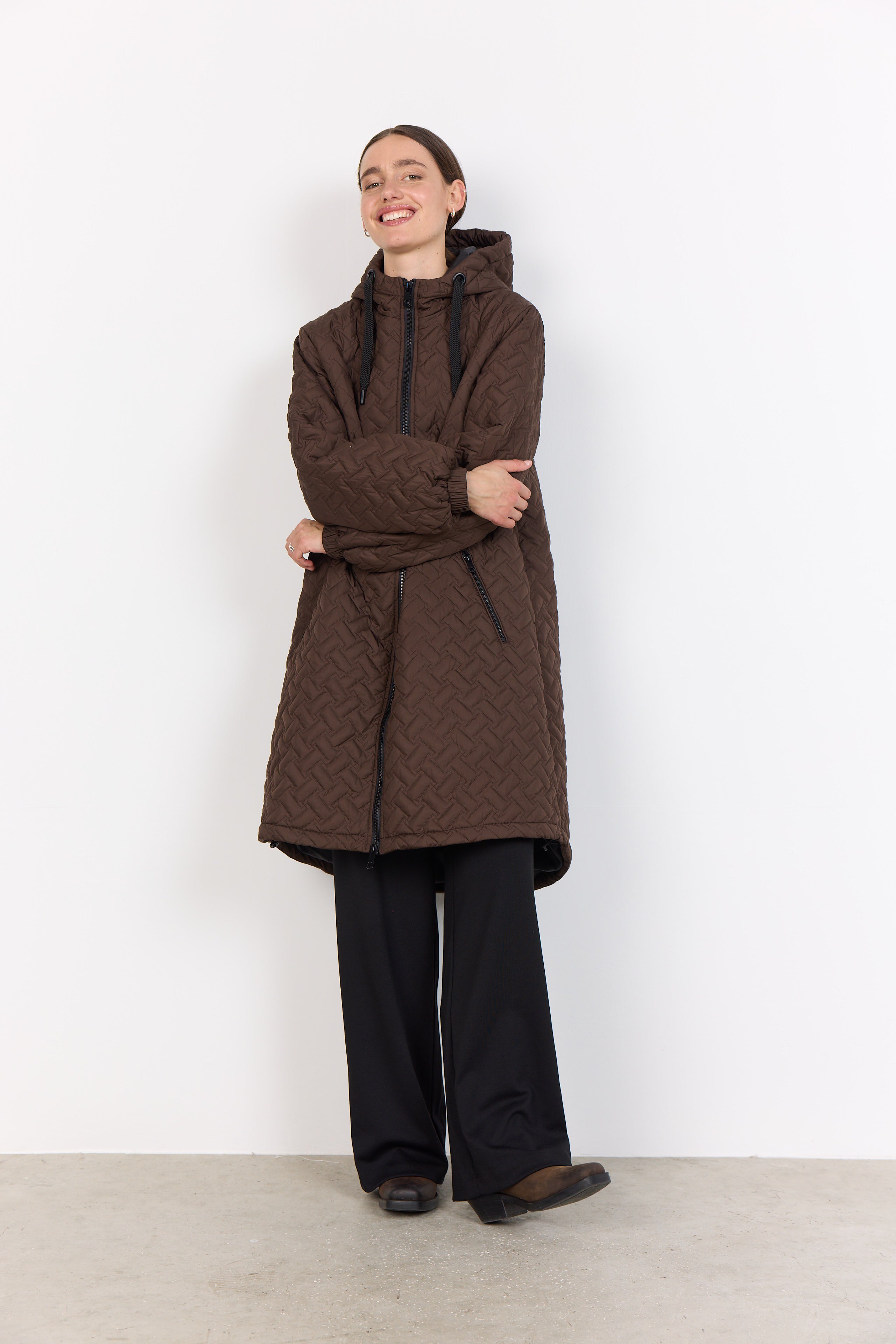 Geometric Puffer Coat