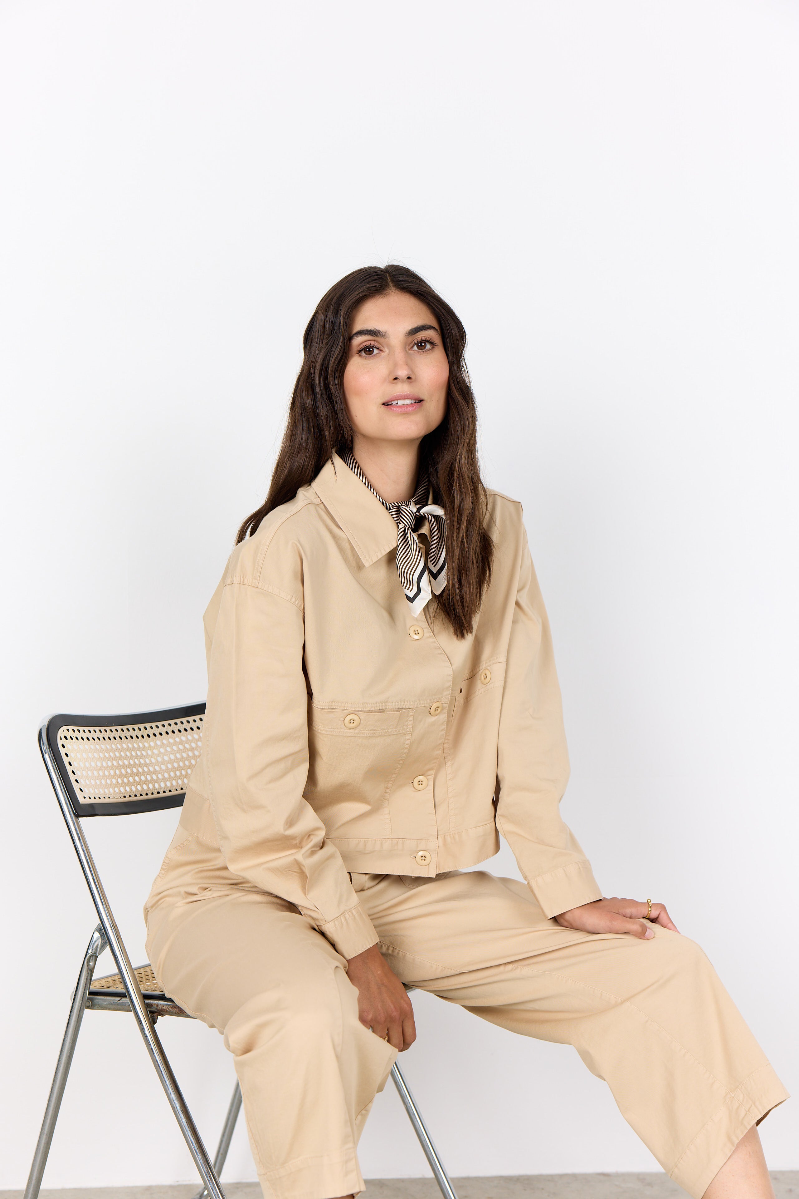 Button Front Chino Jacket