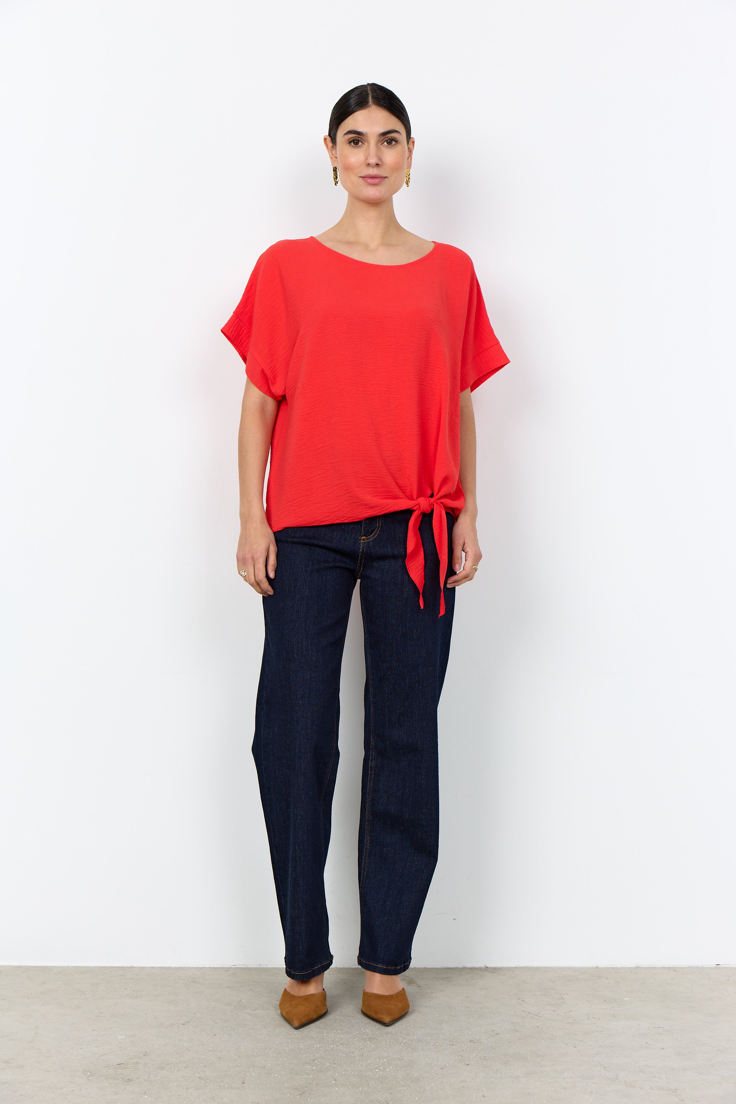 Tie Front Short Sleeve Top
