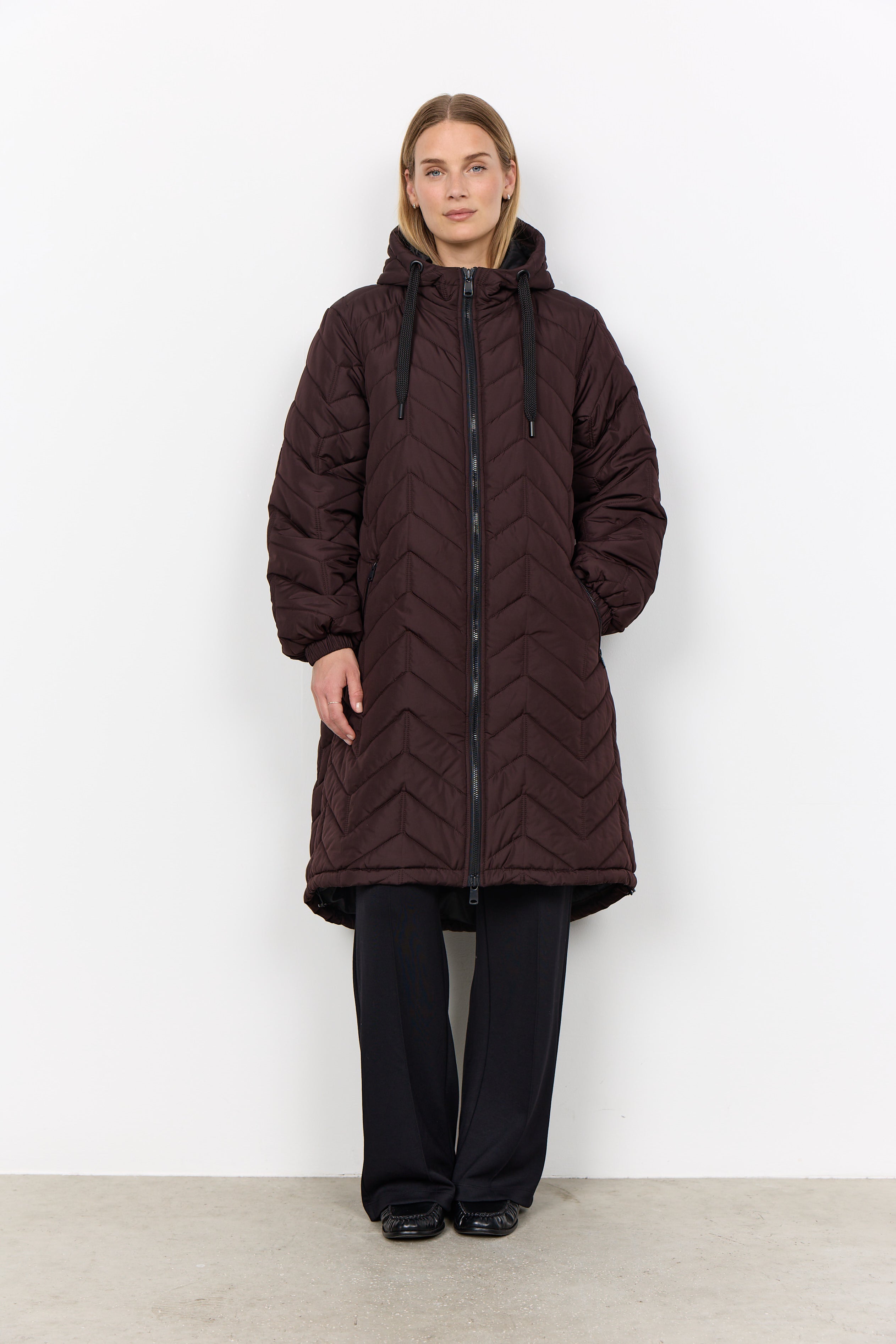Quilted Hooded Coat