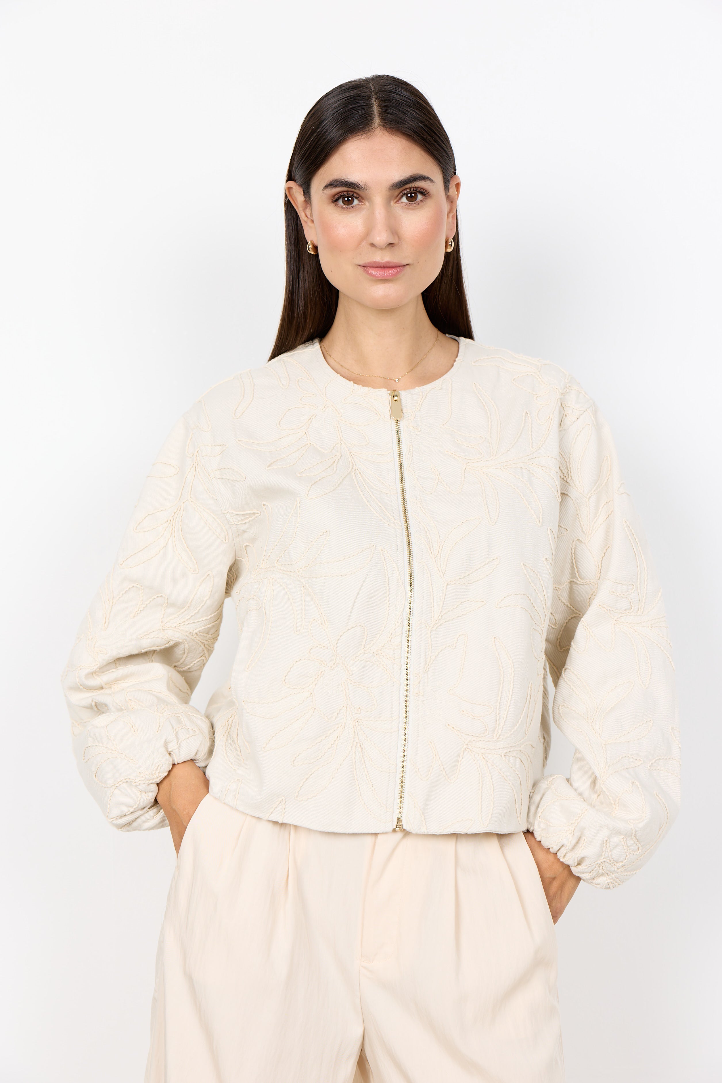 Floral Soutache Cotton Jacket