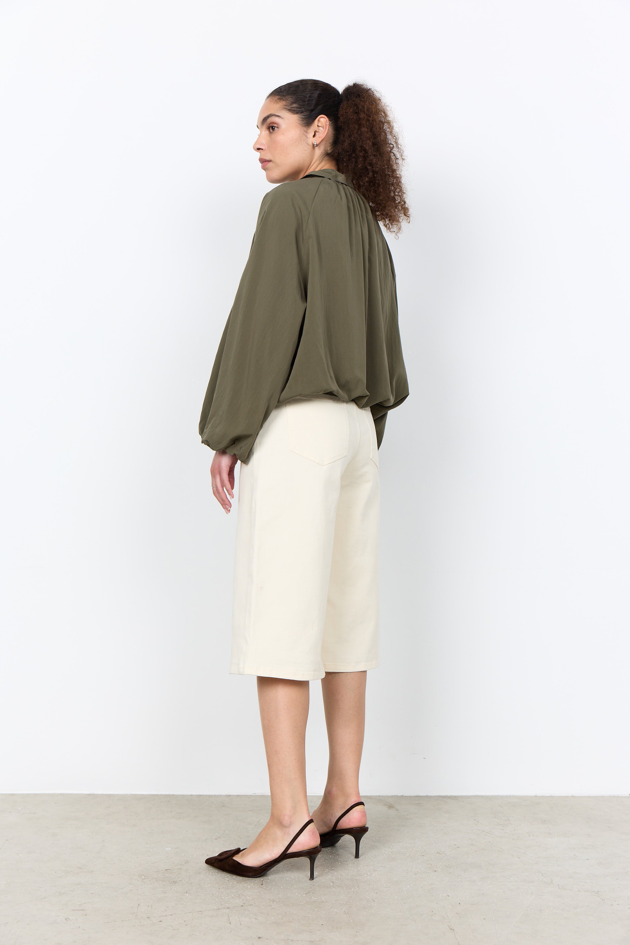 Zip Front Bubble Hem Jacket