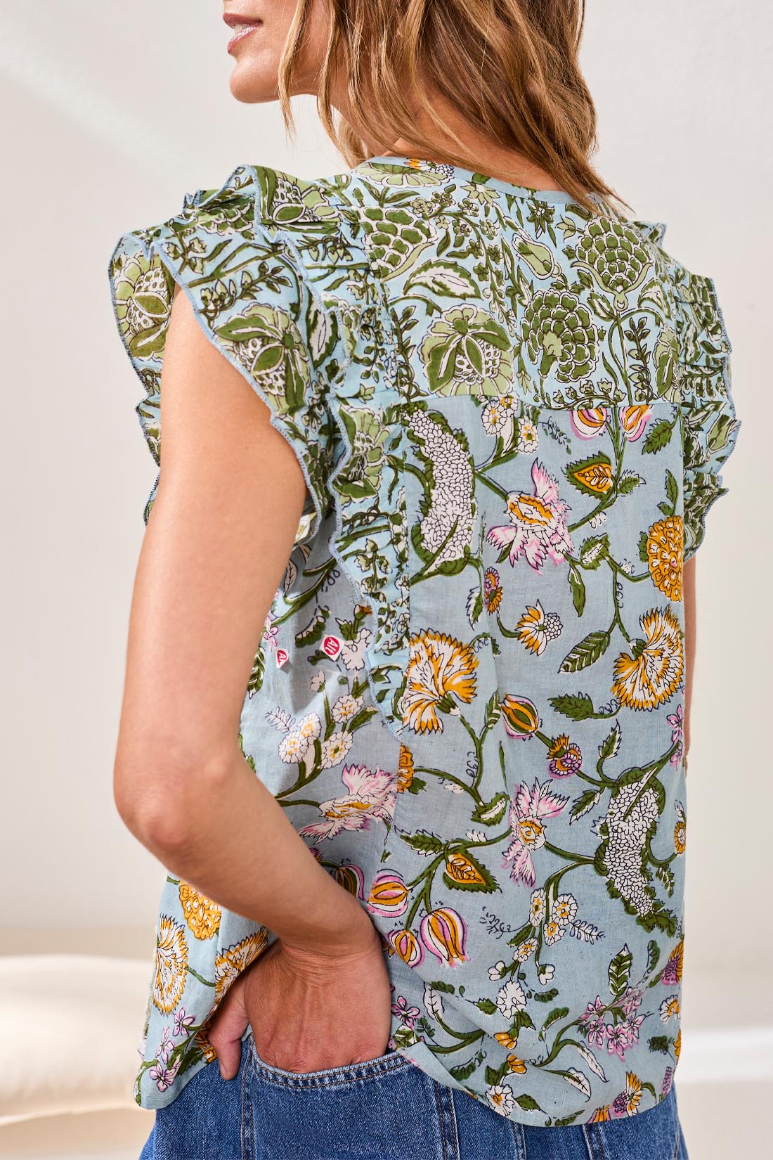 Floral Print Cotton Top