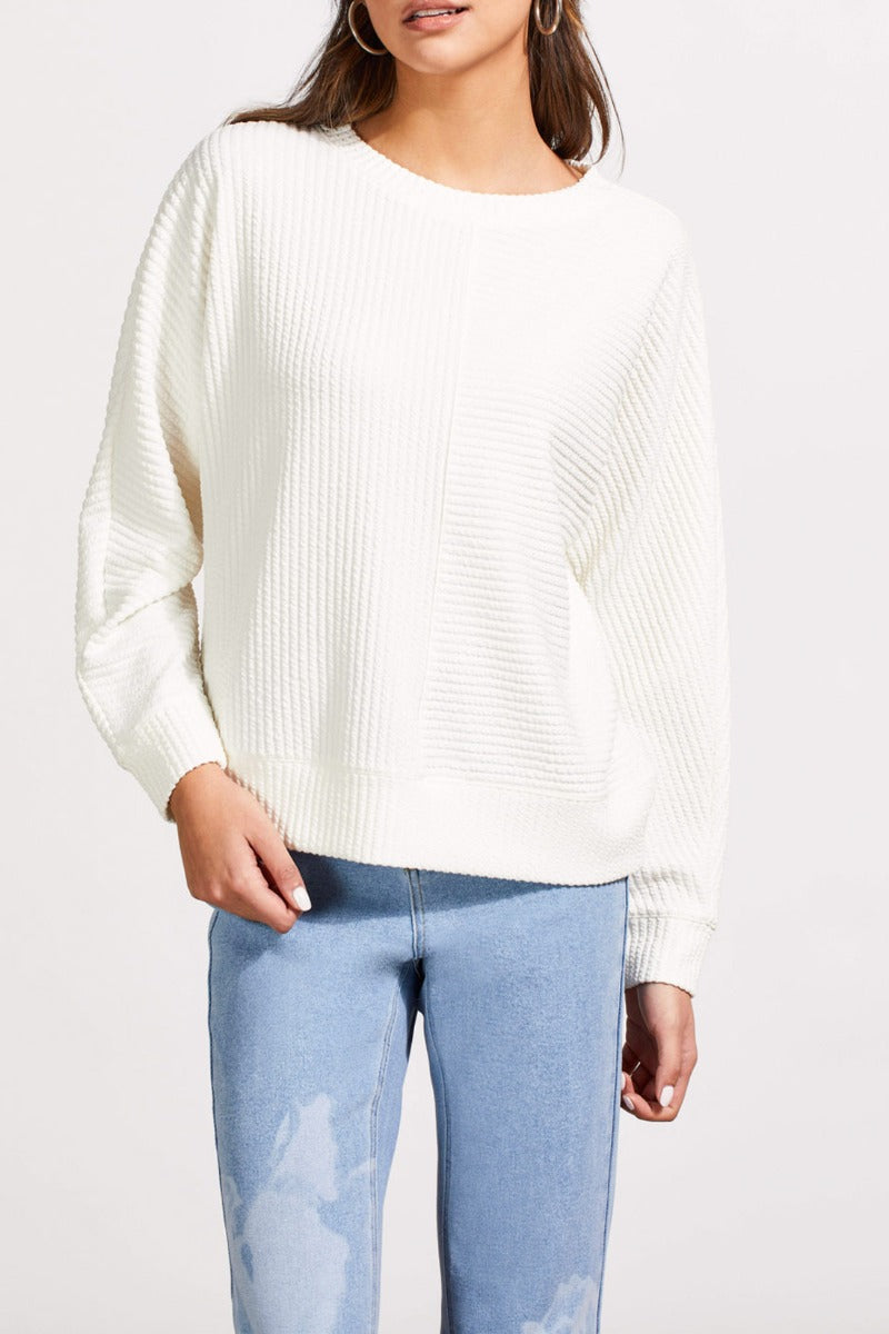 Wave Knit Dolman Sleeve Top