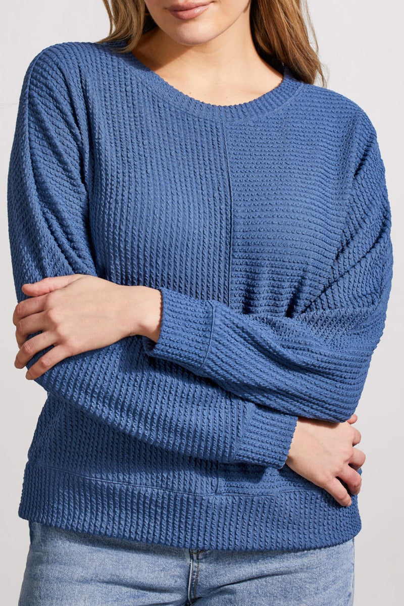 Wave Knit Dolman Sleeve Top