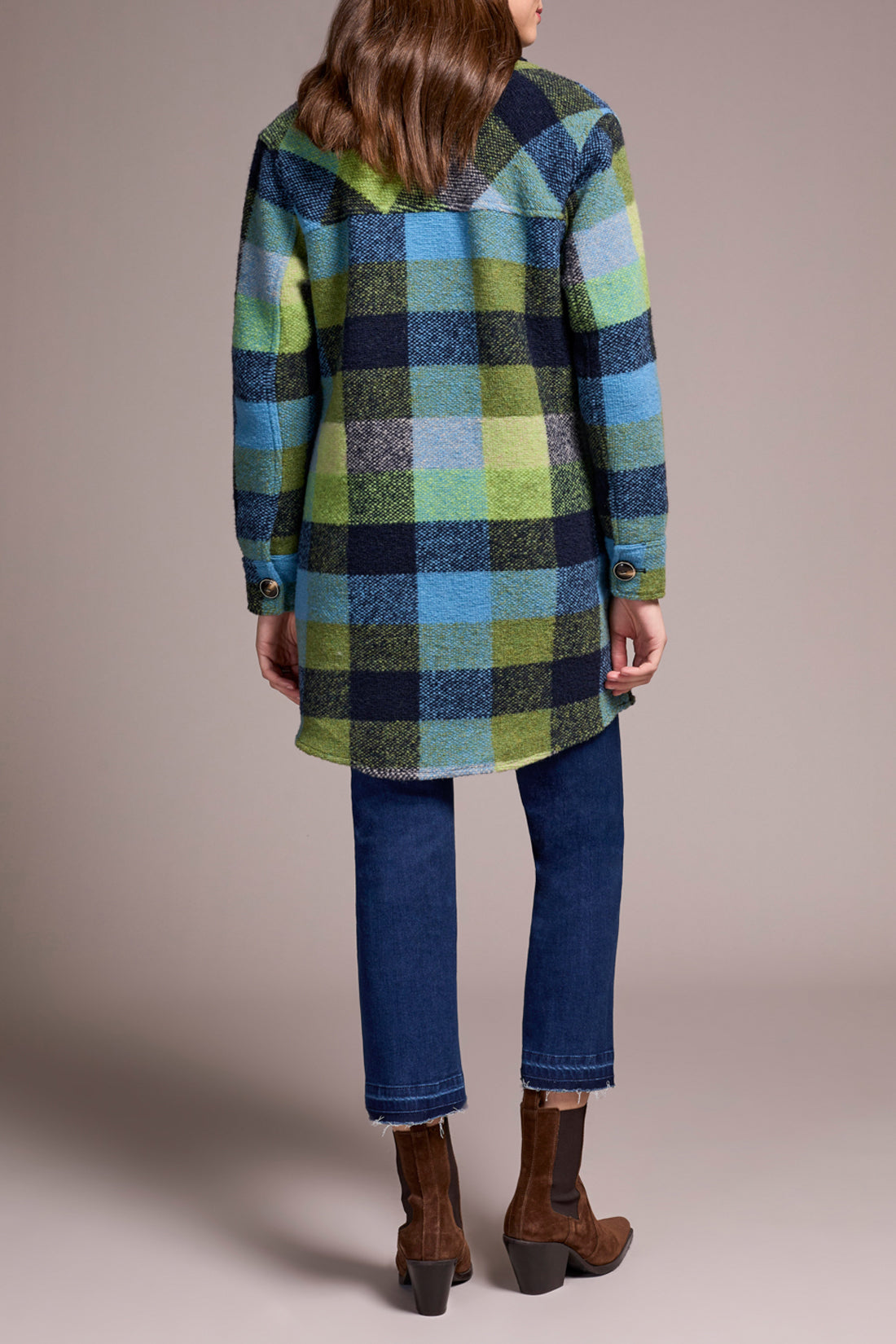 Plaid Boucle Coat