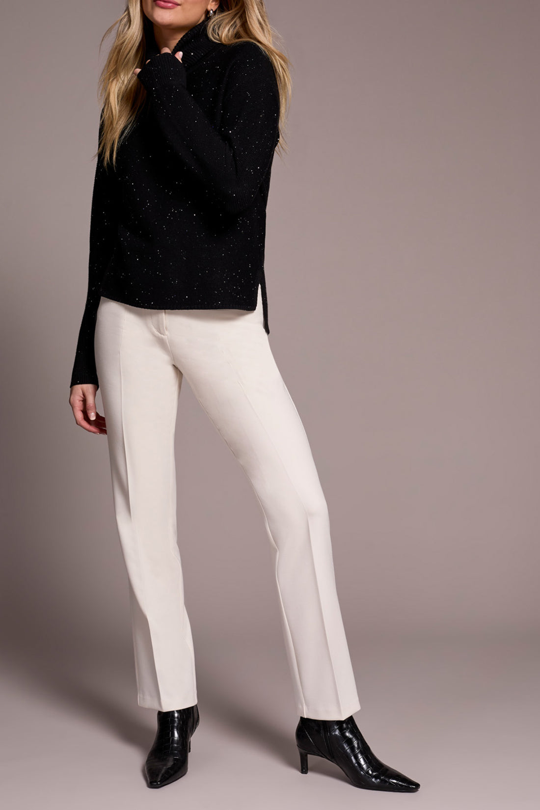 Turtle Neck Sequin Pullover