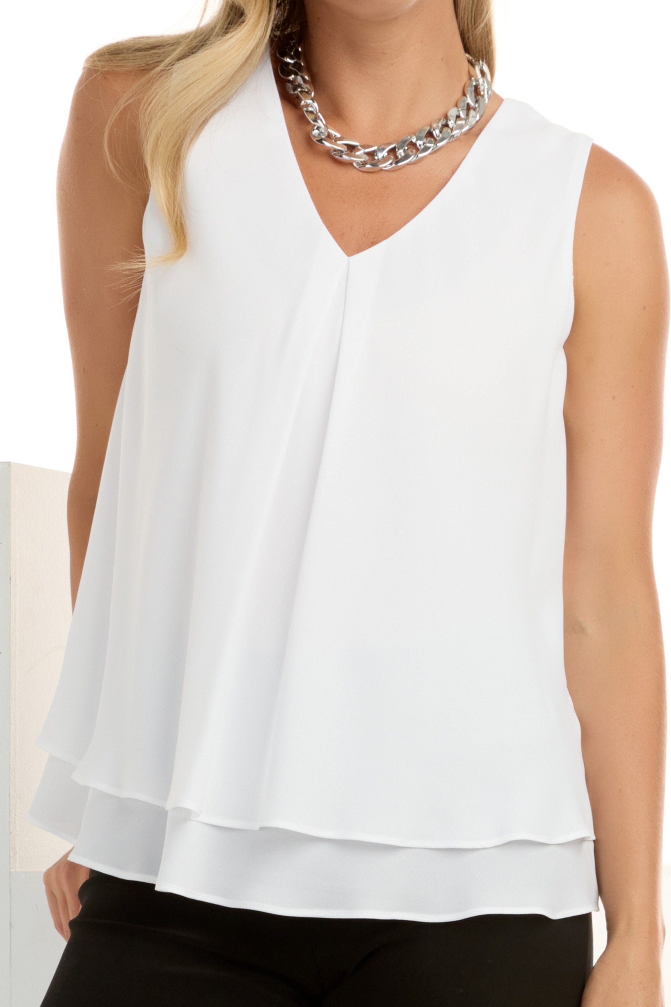 Tiered Sleeveless Top