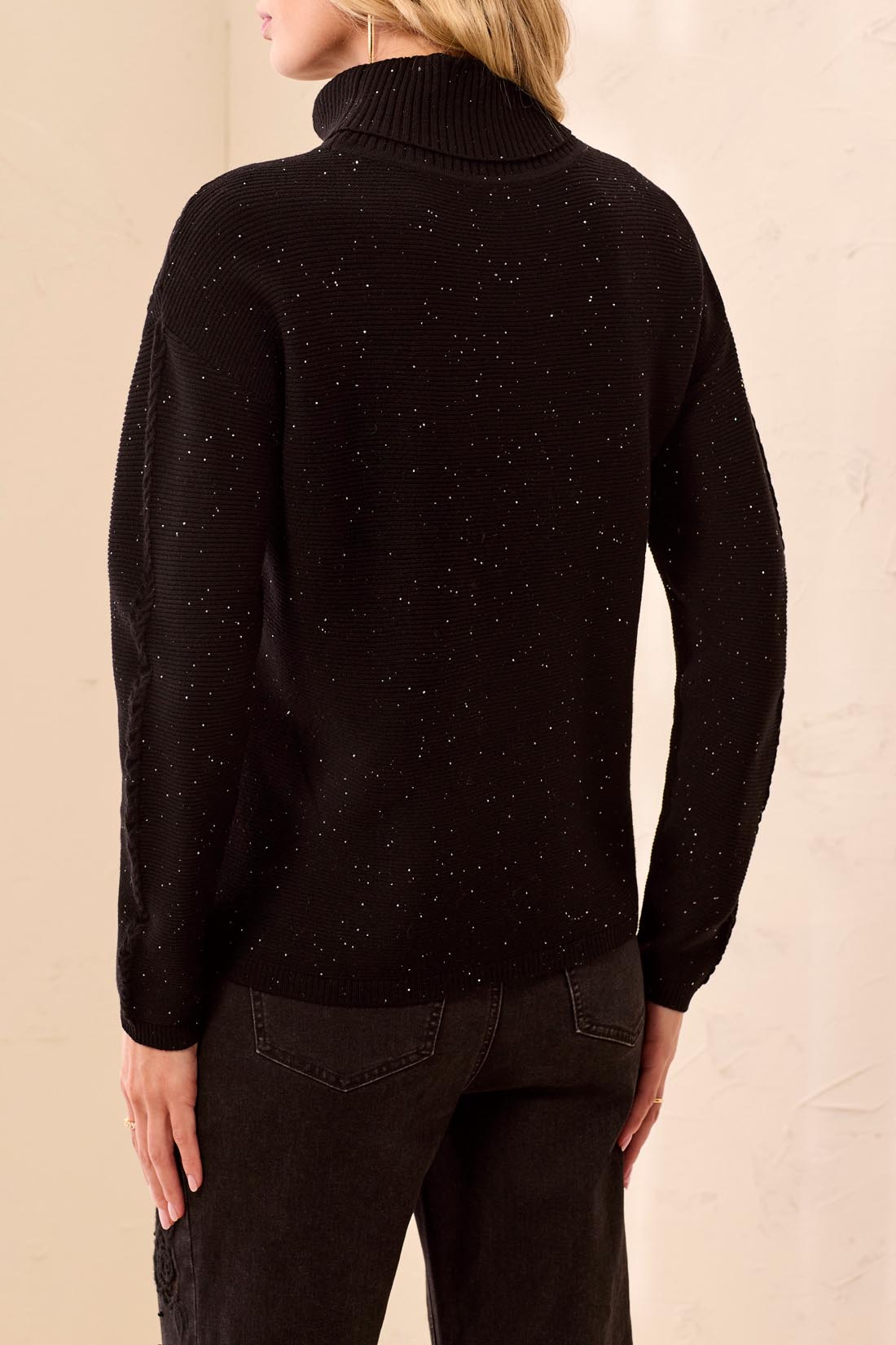 Turtle Neck Cable Sweater
