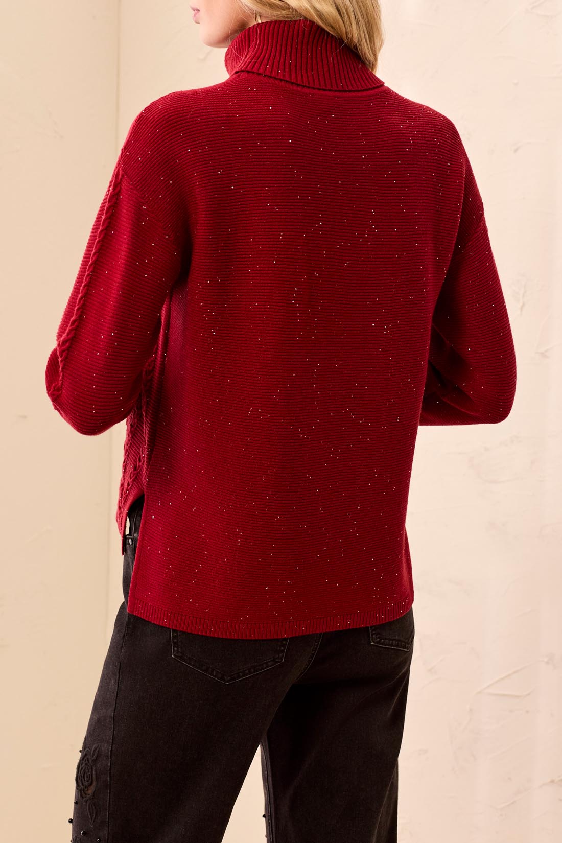 Turtle Neck Cable Sweater
