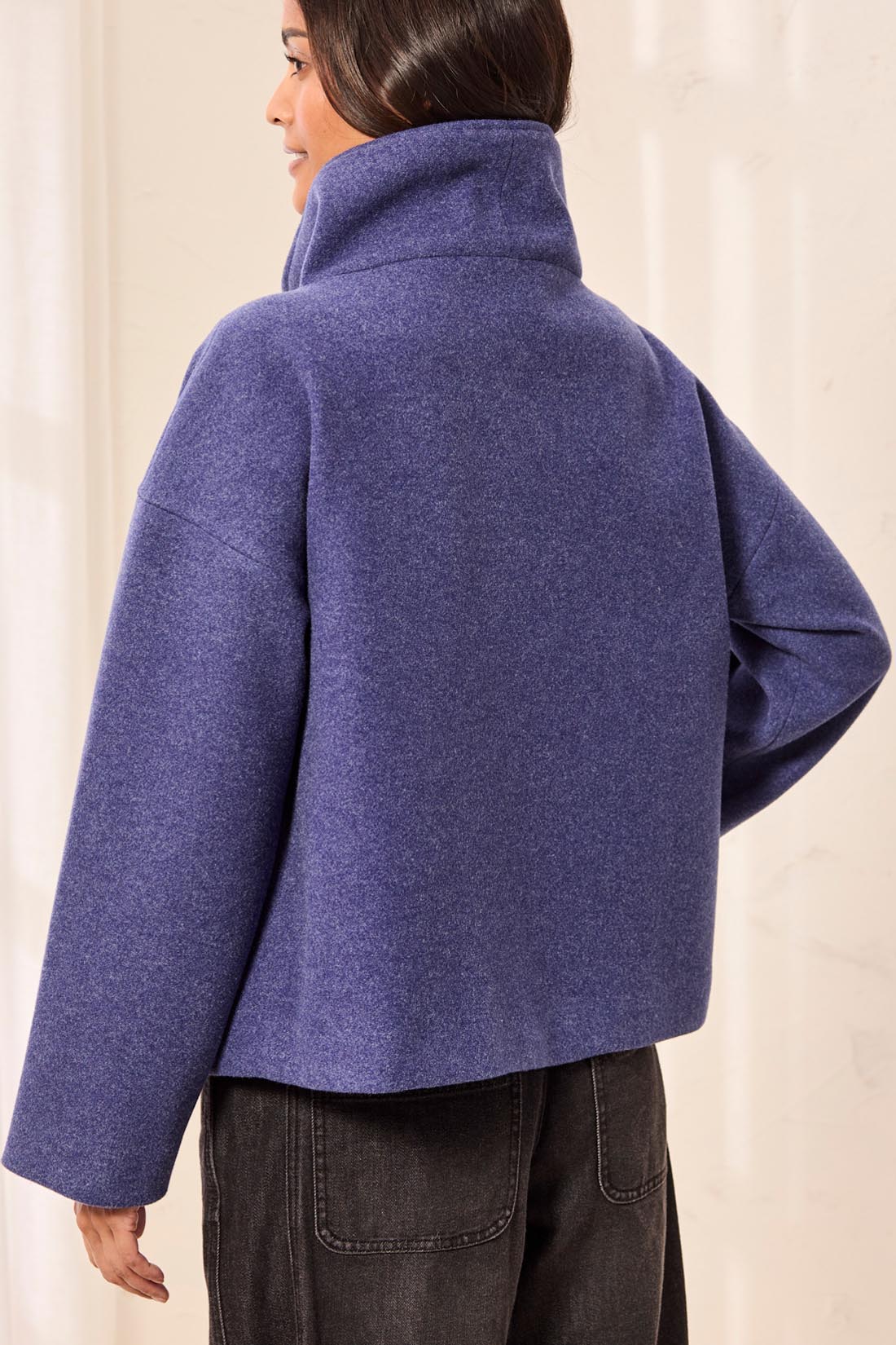 Assymetric Button Front Jacket