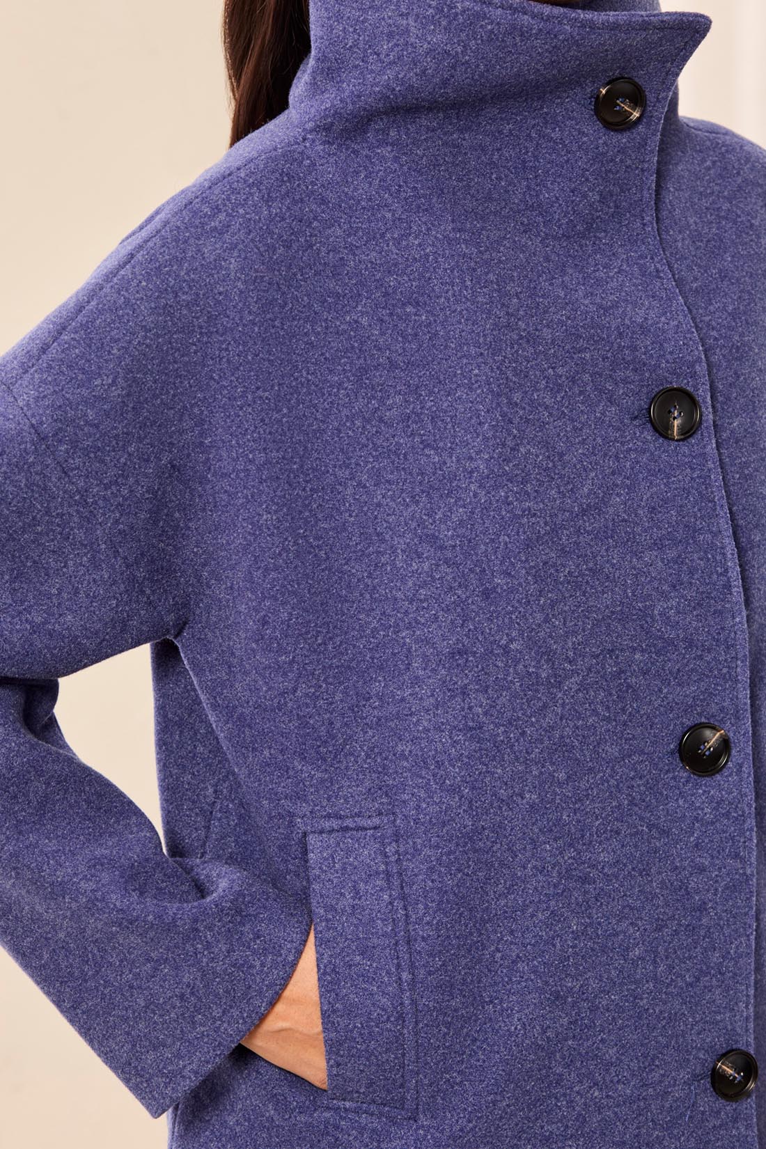 Assymetric Button Front Jacket