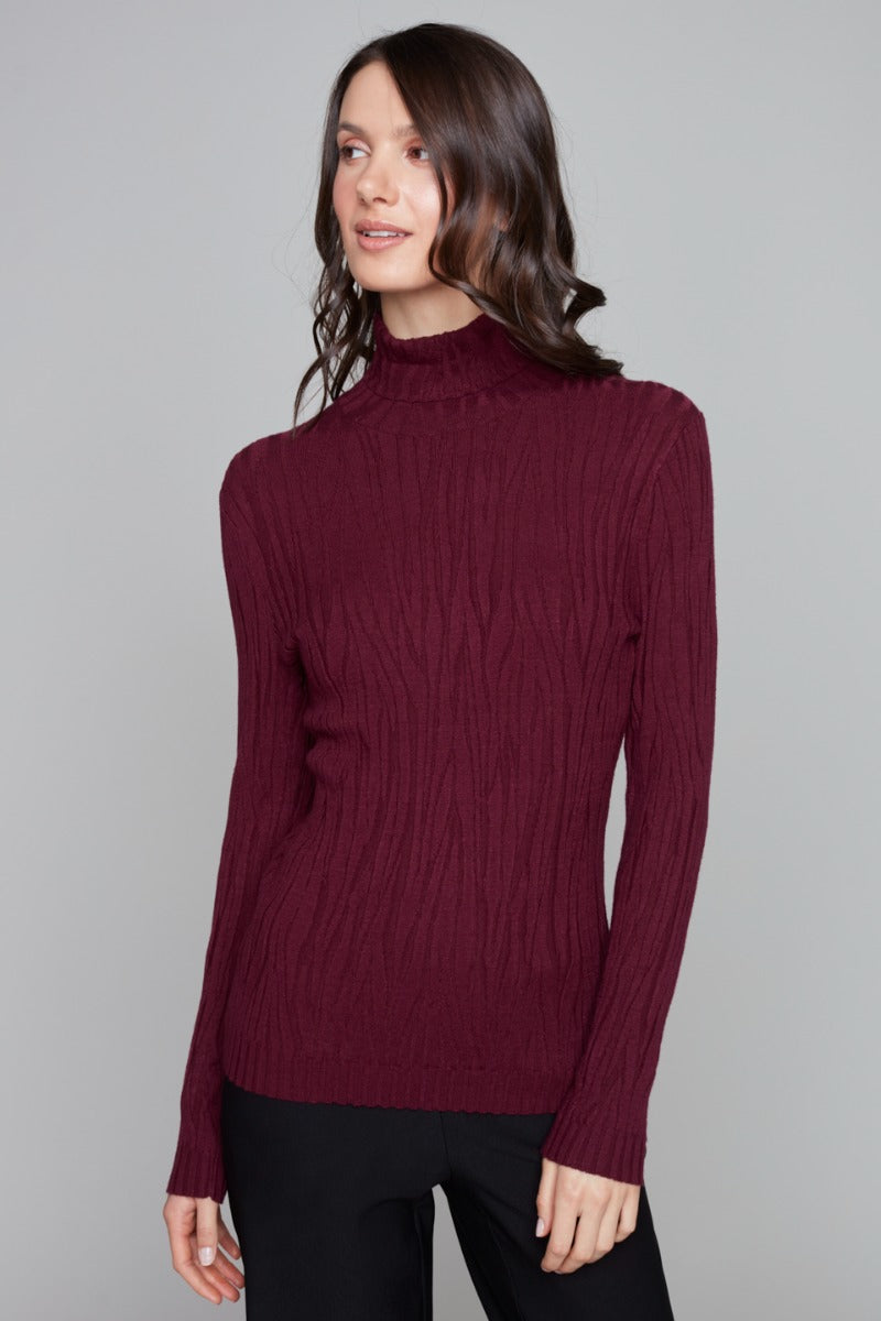 Turtle Neck Rib Pullover