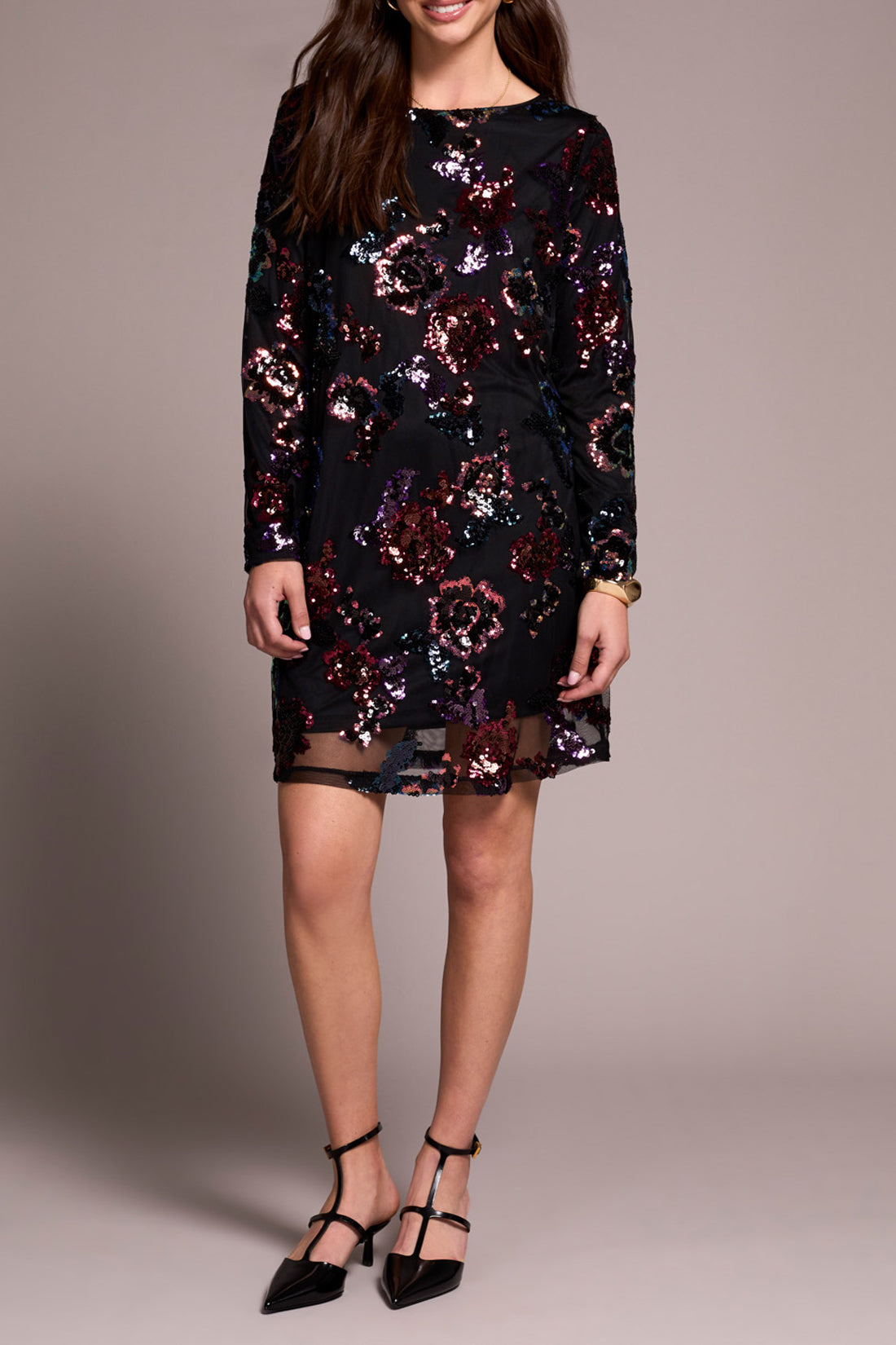 Sequin Flower Print Sheath