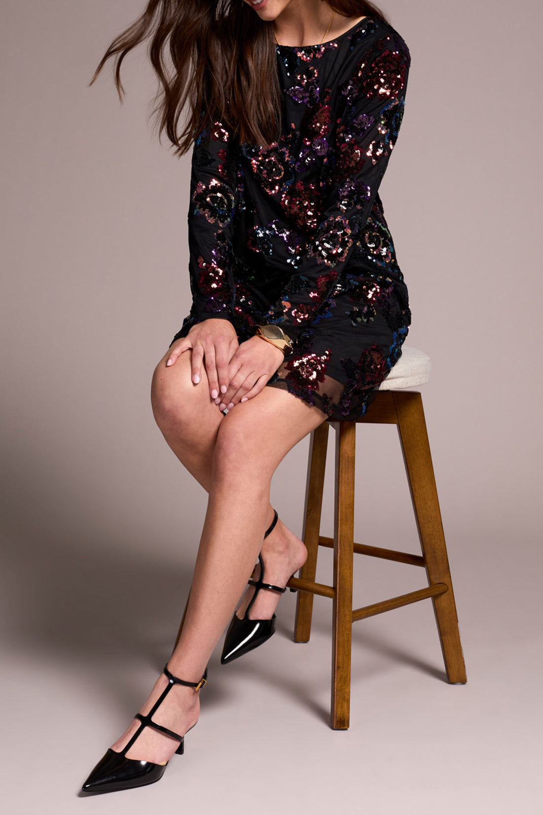 Sequin Flower Print Sheath