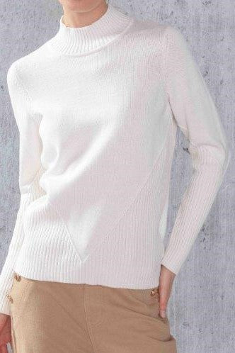 Mock Neck Cotton Pullover