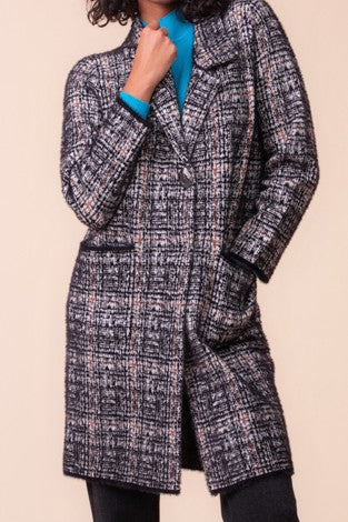 Tweed Knit Coat