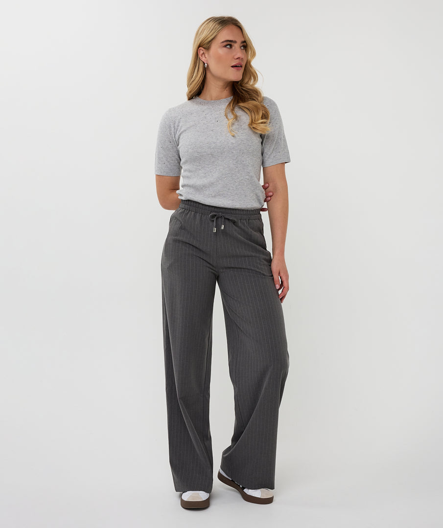 Crew Neck Stud Melange Pullover