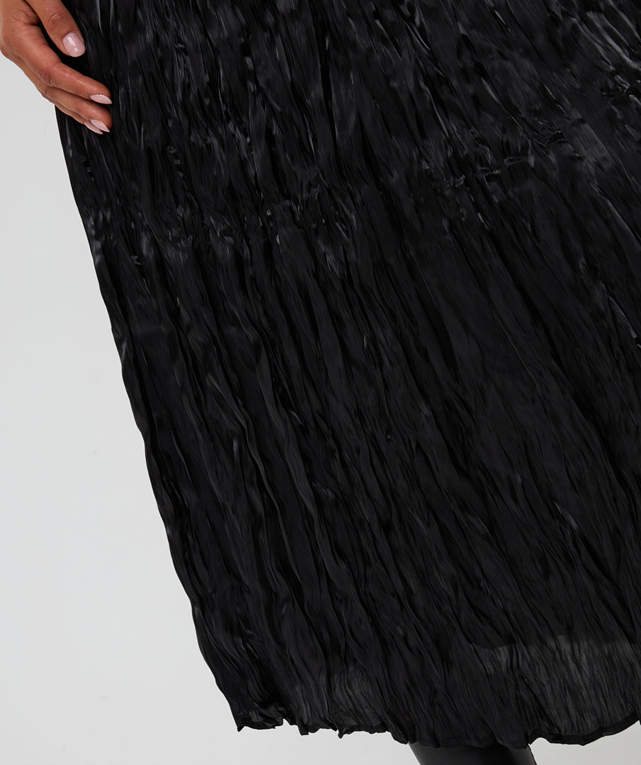 Satin Plisse Skirt