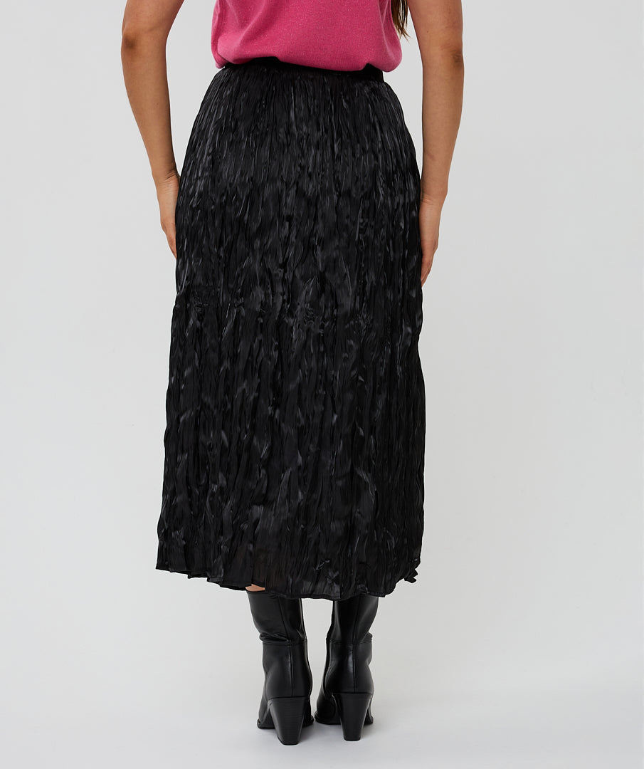 Satin Plisse Skirt