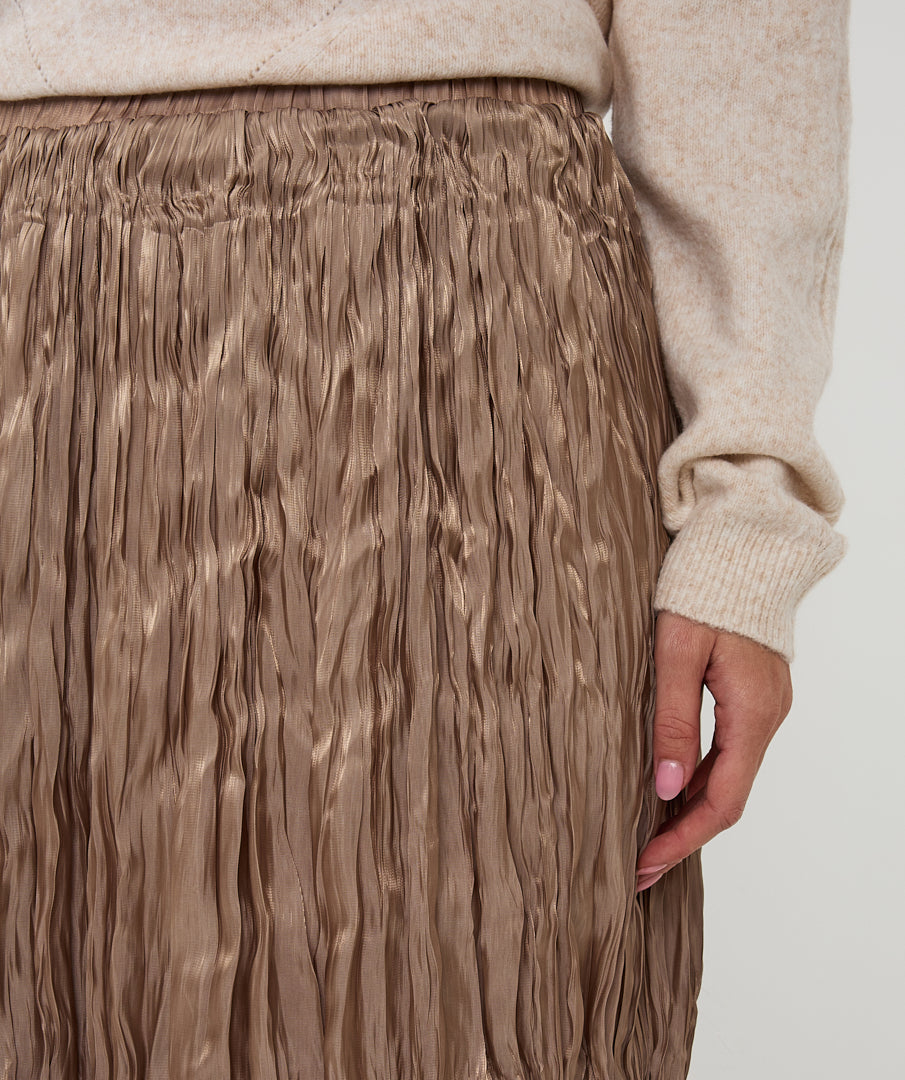 Satin Plisse Skirt
