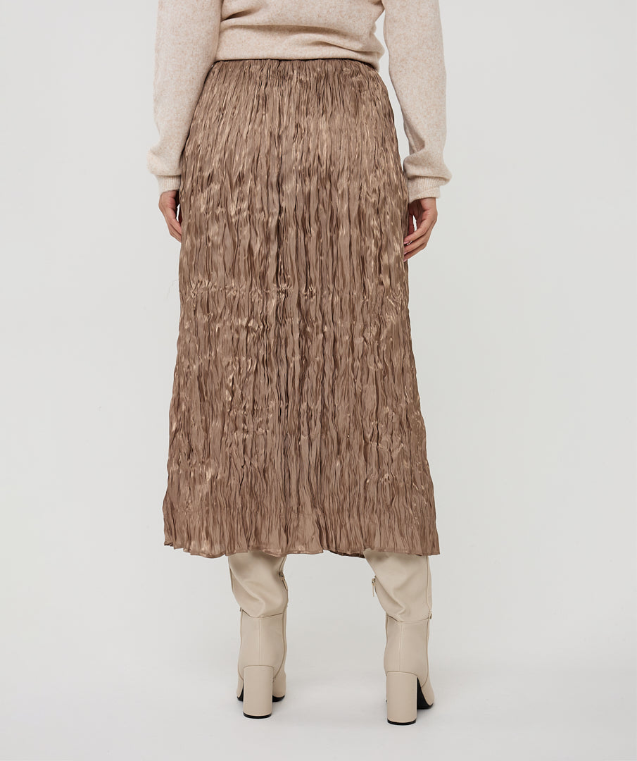 Satin Plisse Skirt