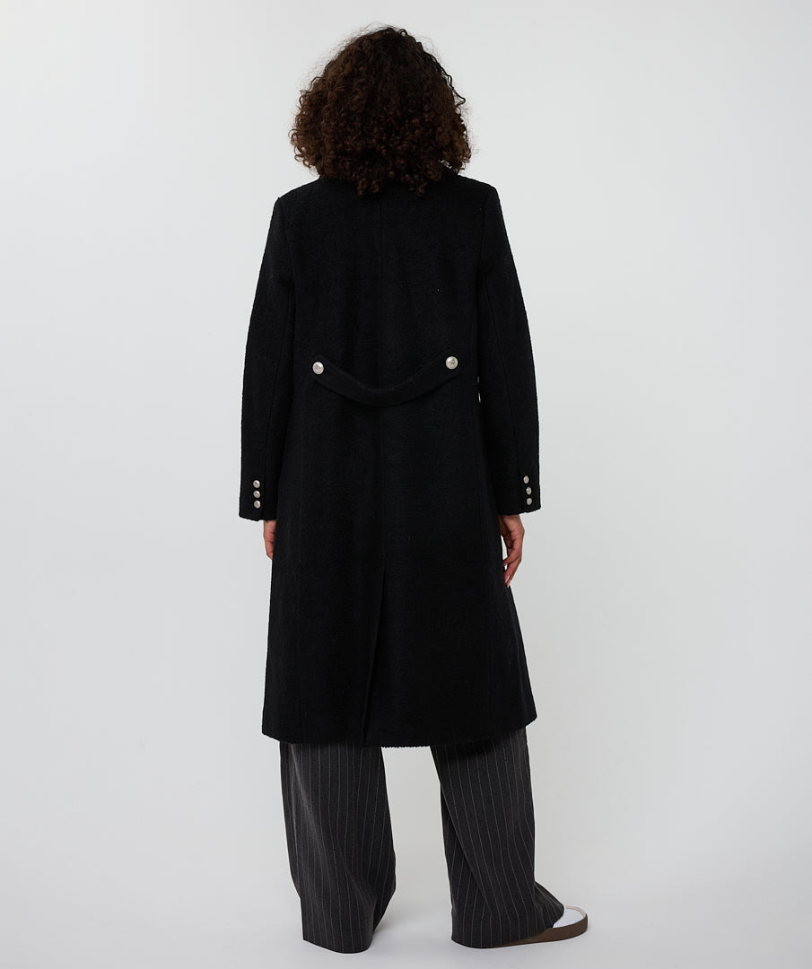 Boucle Wool Blend Coat