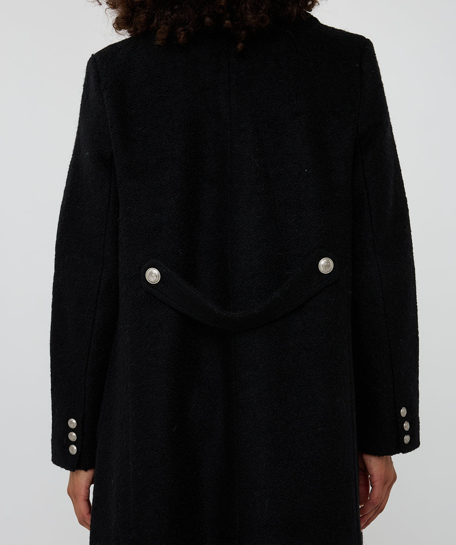 Boucle Wool Blend Coat