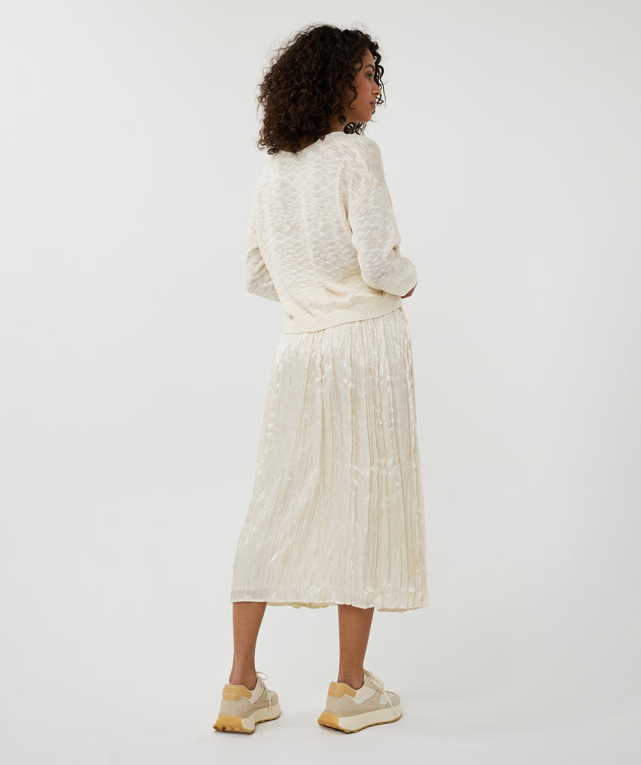 Satin Pleated Skirt