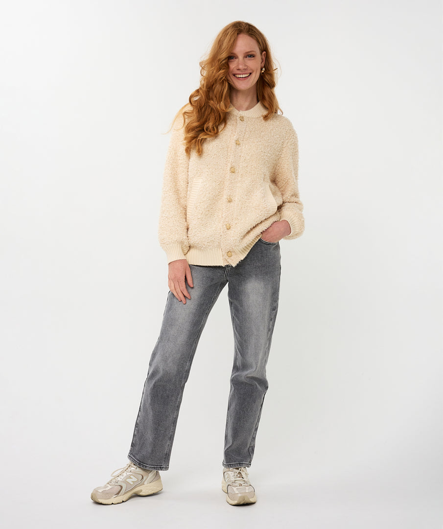 Tape Yarn Baseball Jacket