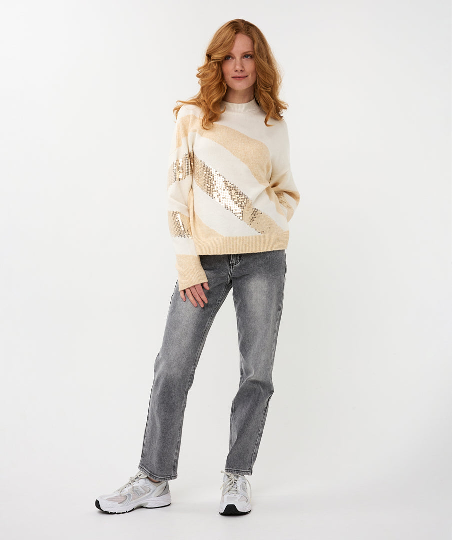 Diagonal Stripe Pullover