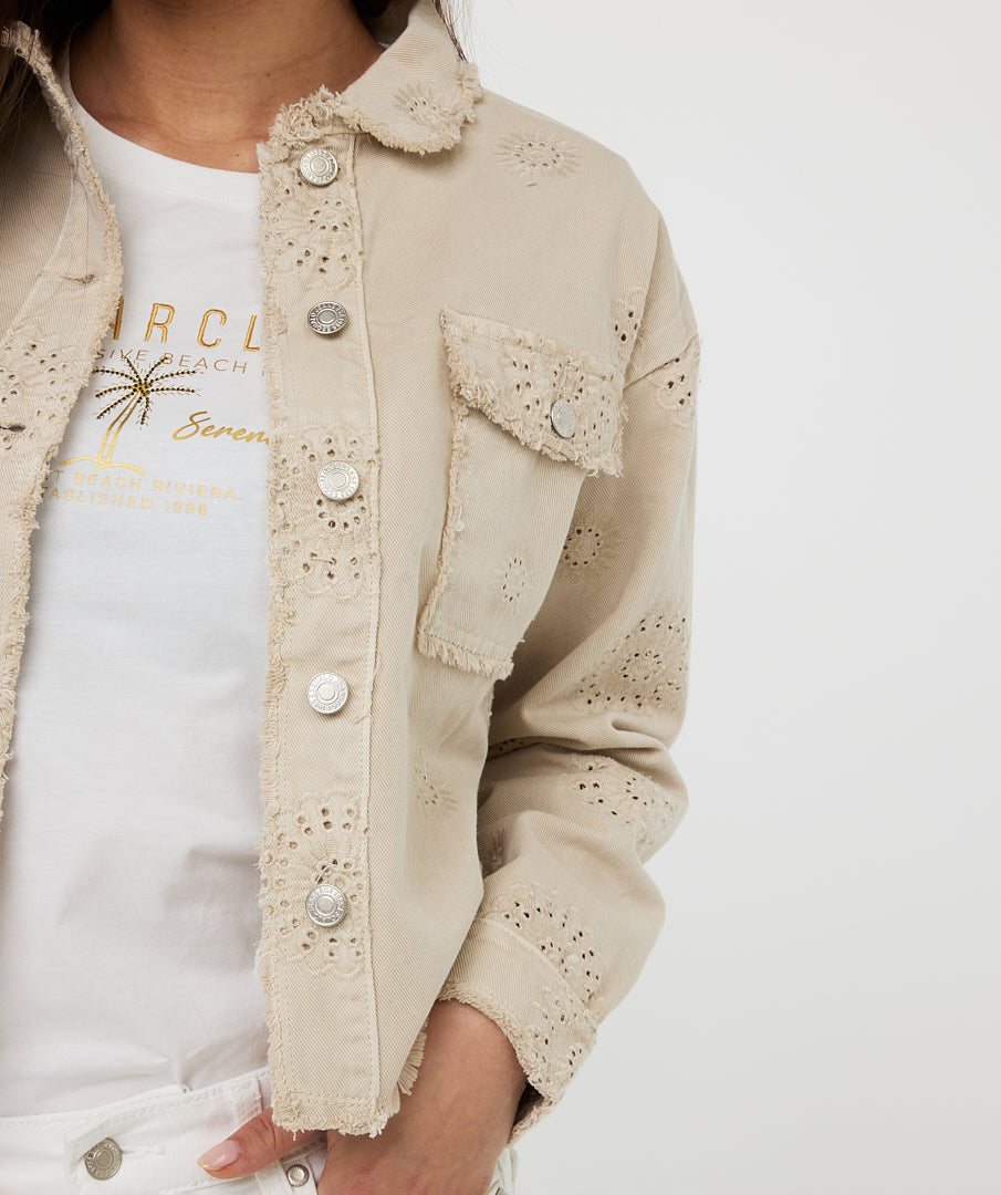Eyelet Jean Jacket