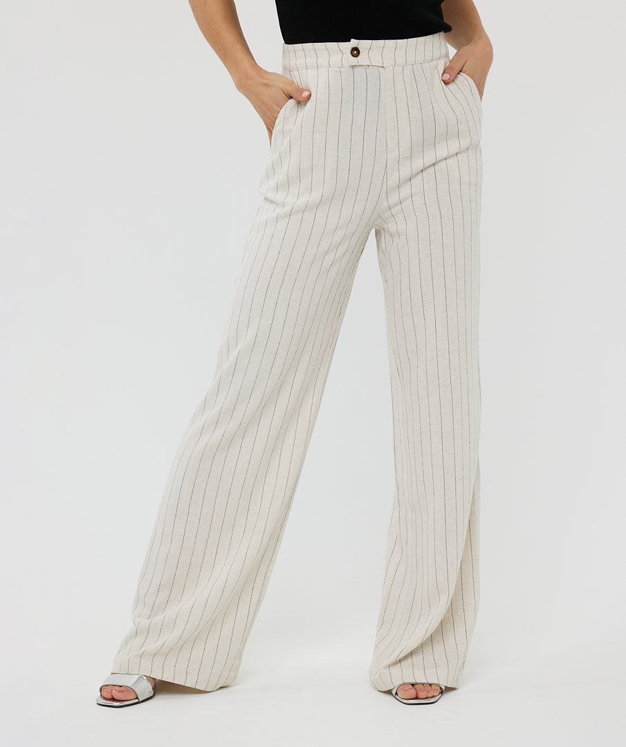 Linen Blend Stripe Pant